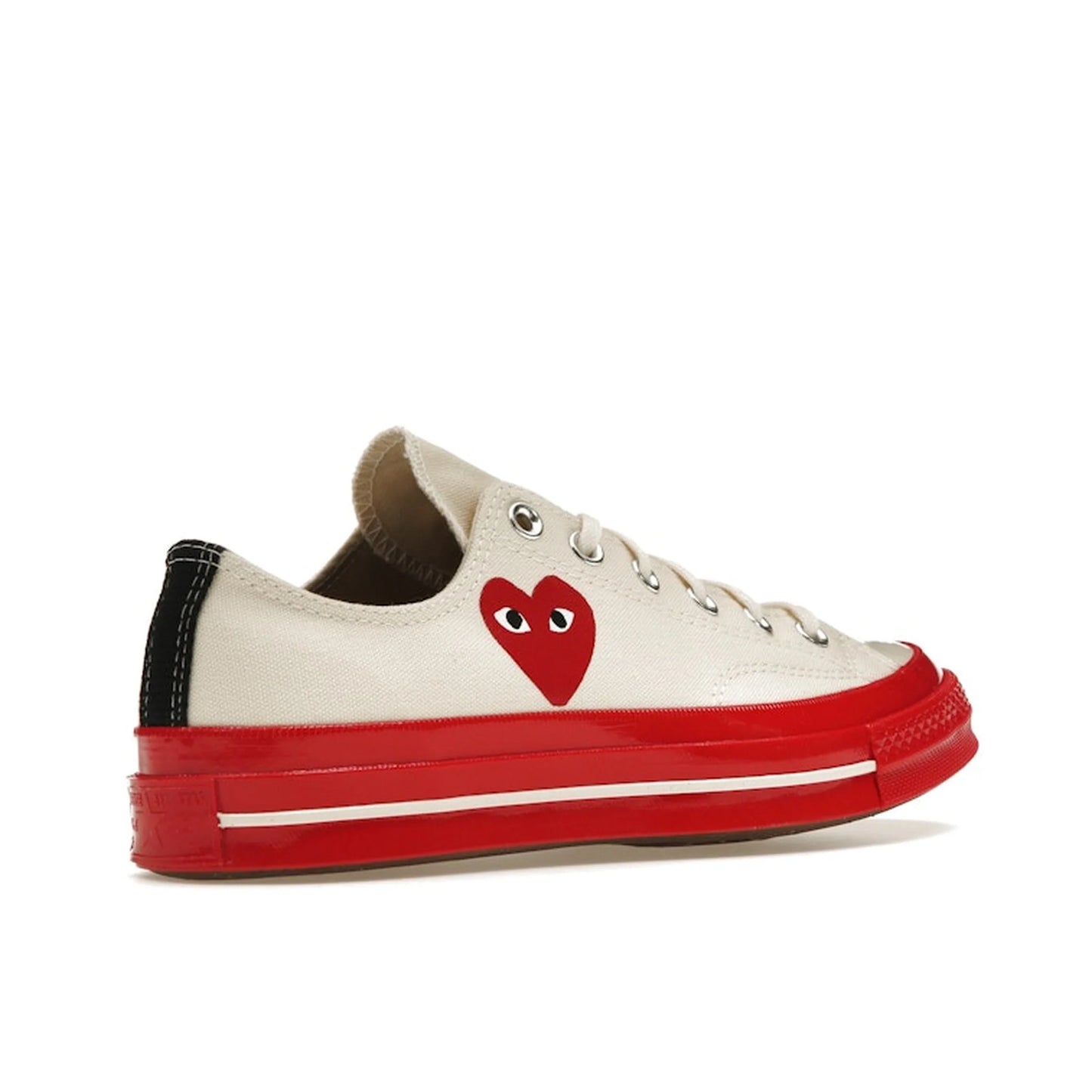 Converse Chuck Taylor All Star 70 Ox CDG PLAY Egret Red Midsole