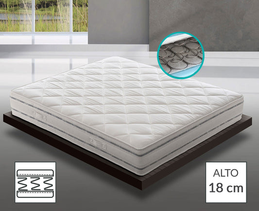 Materasso Box Eco Molle Ignifugo Certificato Classe 1 IM H18 cm