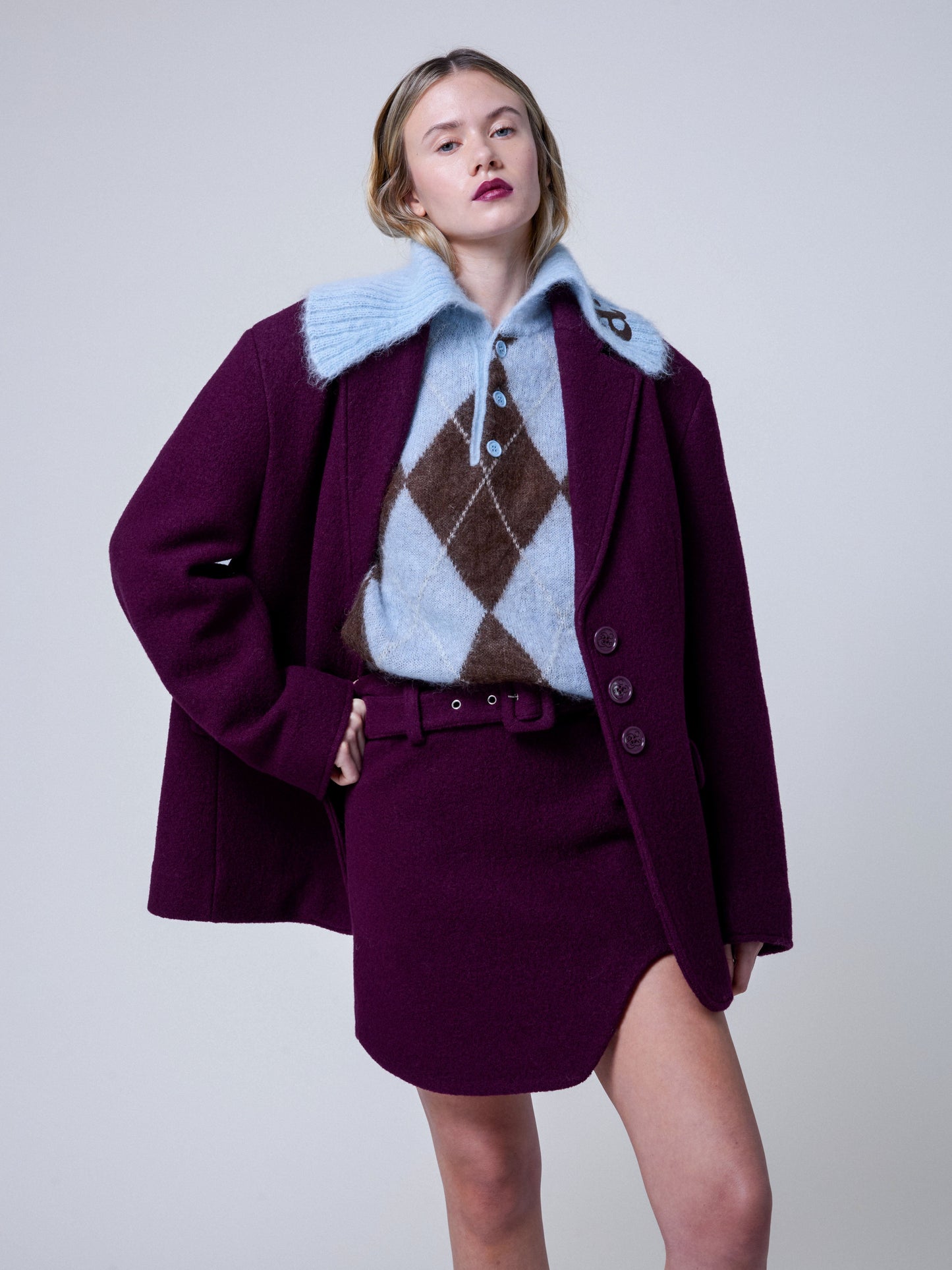 Daria Jacket Purple Wine
