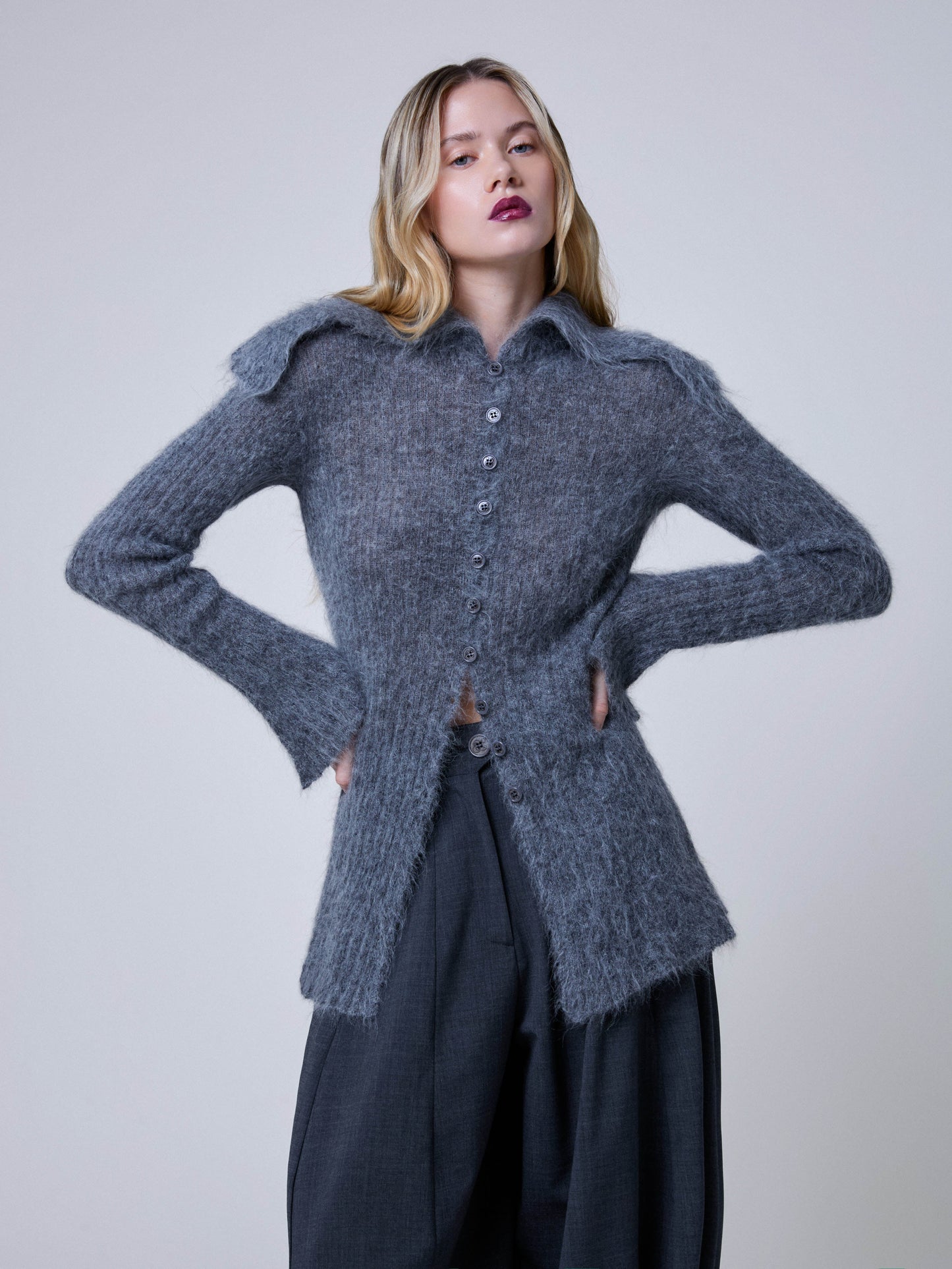 Mabel Cardigan Flint Gray
