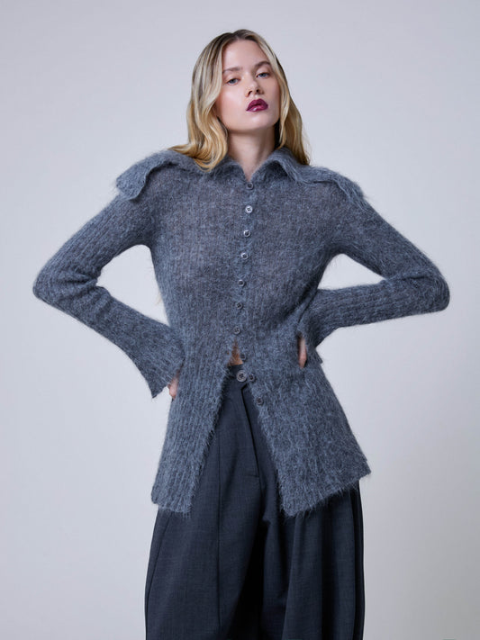 Mabel Cardigan Flint Gray