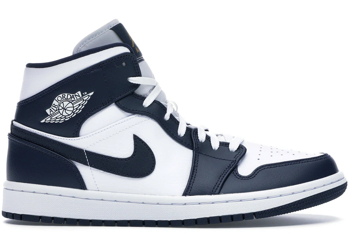 jordan 1 mid white metallic gold obsidian (Special)