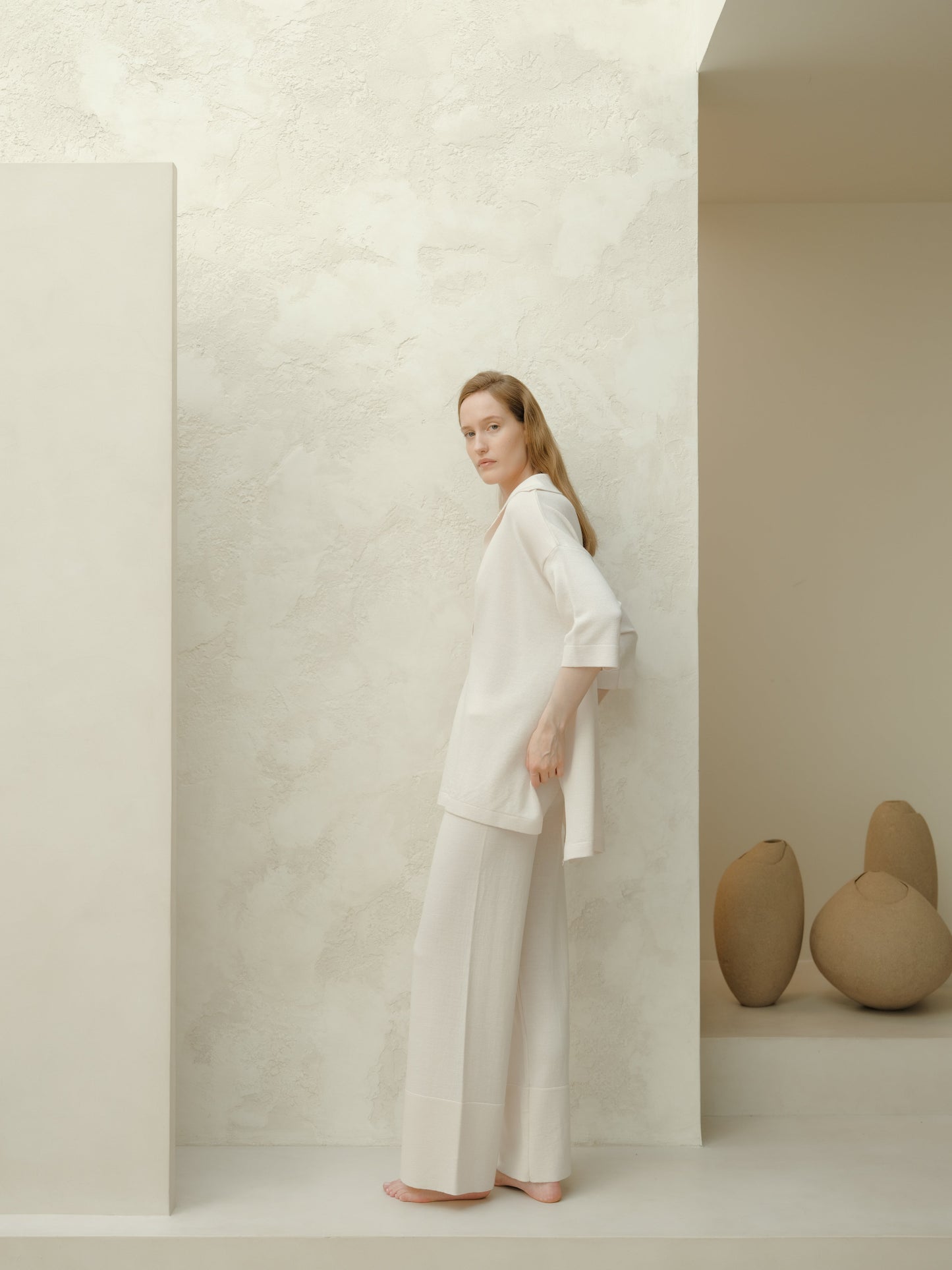 Extra Fine Merino Wide-Leg Trousers