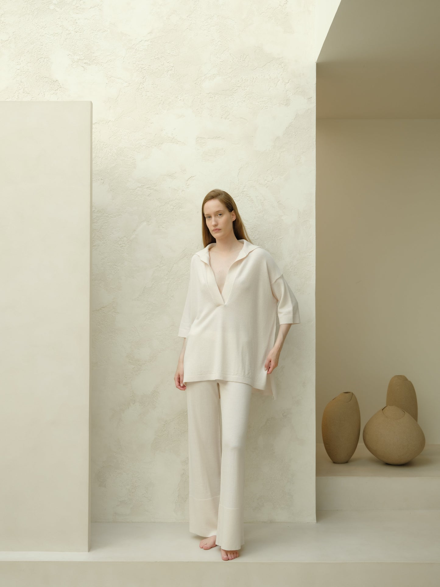 Extra Fine Merino Wide-Leg Trousers