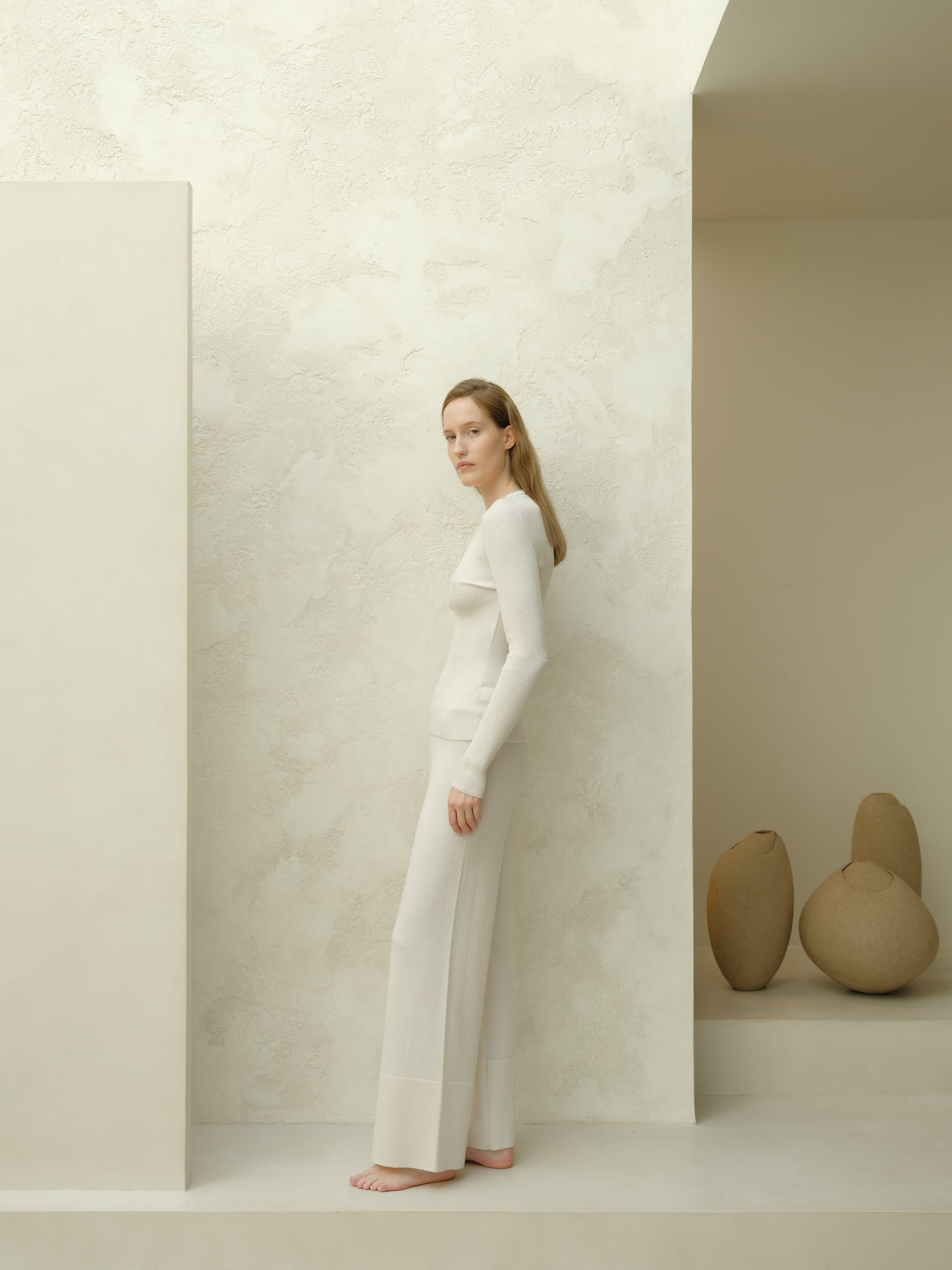 Extra Fine Merino Wide-Leg Trousers