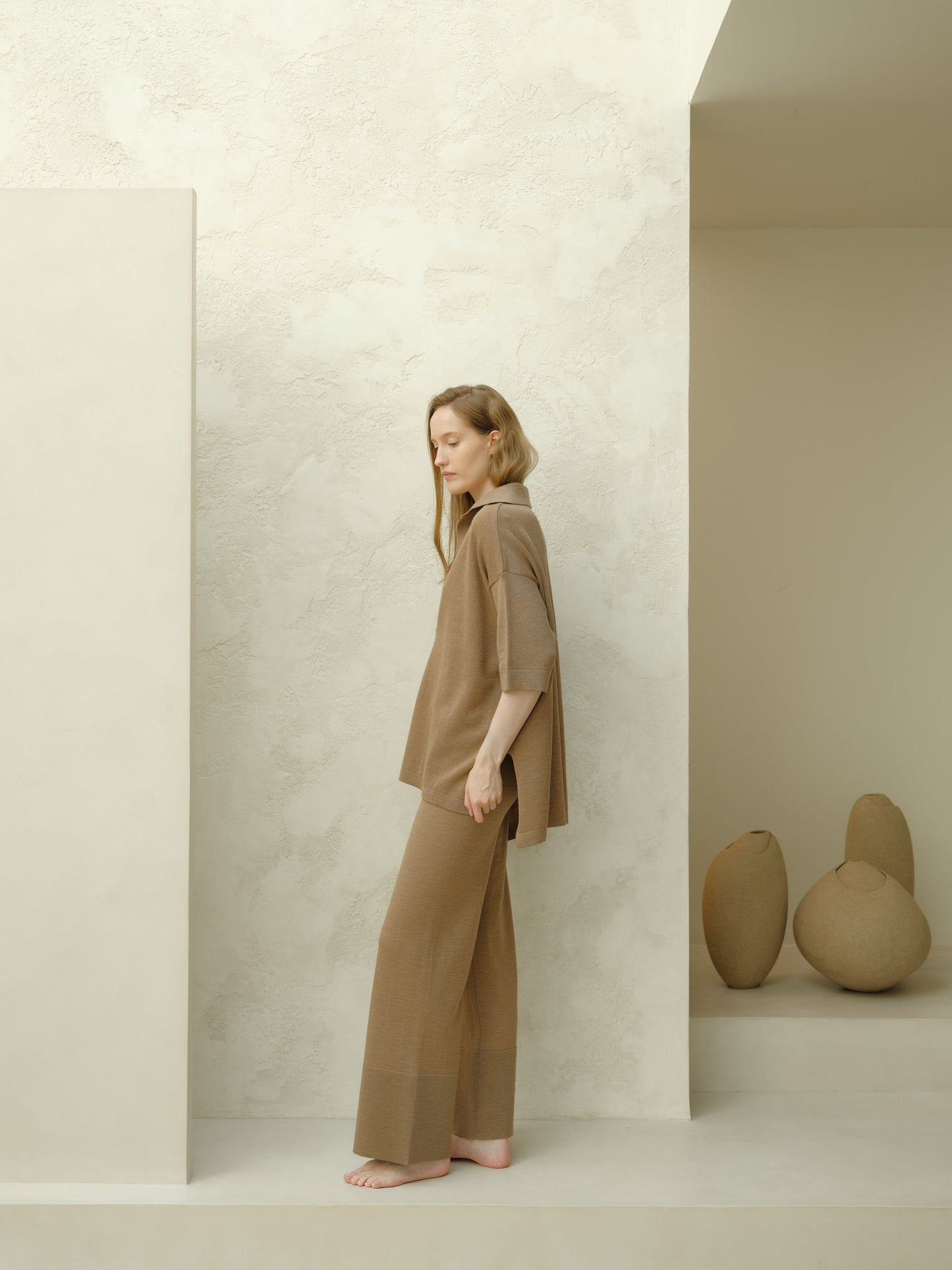 Extra Fine Merino Wide-Leg Trousers
