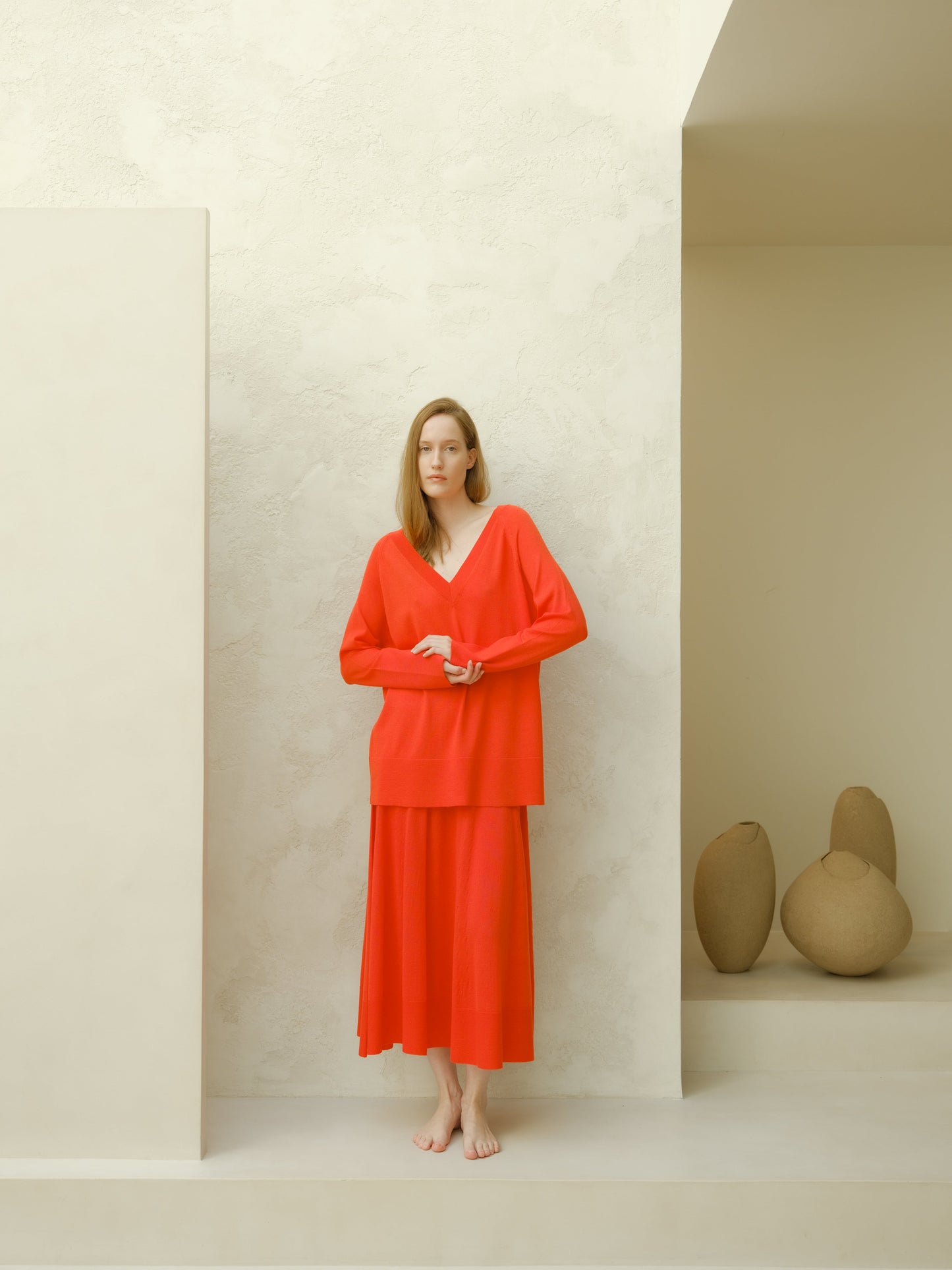 Extra Fine Merino Wool A-Line Skirt (3D-Knit)