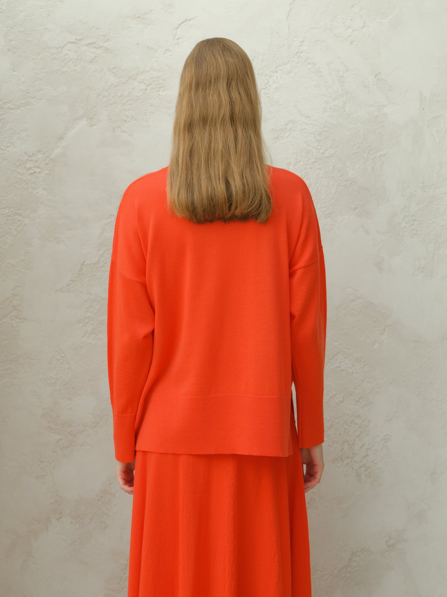 Extra Fine Merino Wool Oversized Crewneck Sweater 