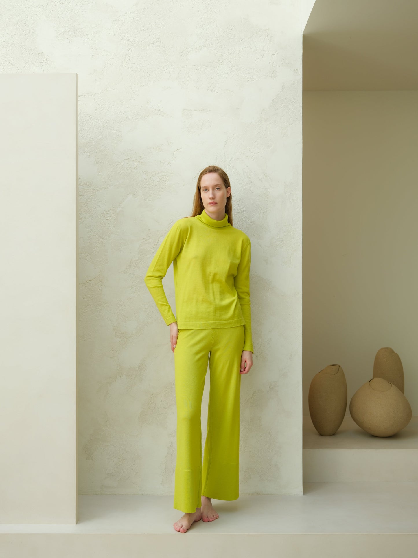 Extra Fine Merino Wide-Leg Trousers