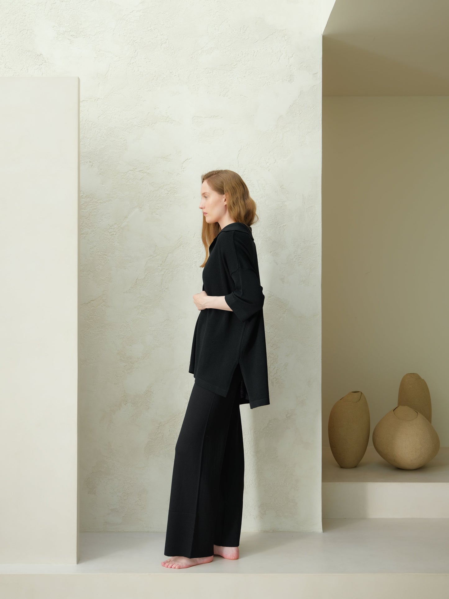 Extra Fine Merino Wide-Leg Trousers