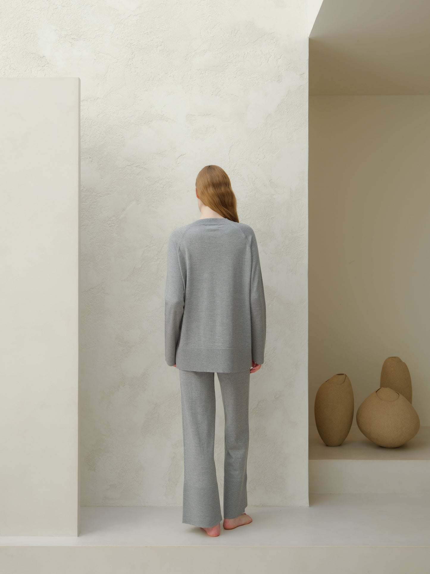 Extra Fine Merino Wide-Leg Trousers