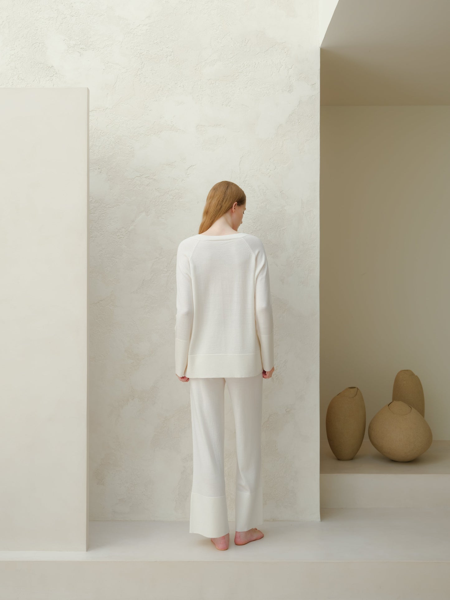 Extra Fine Merino Wide-Leg Trousers