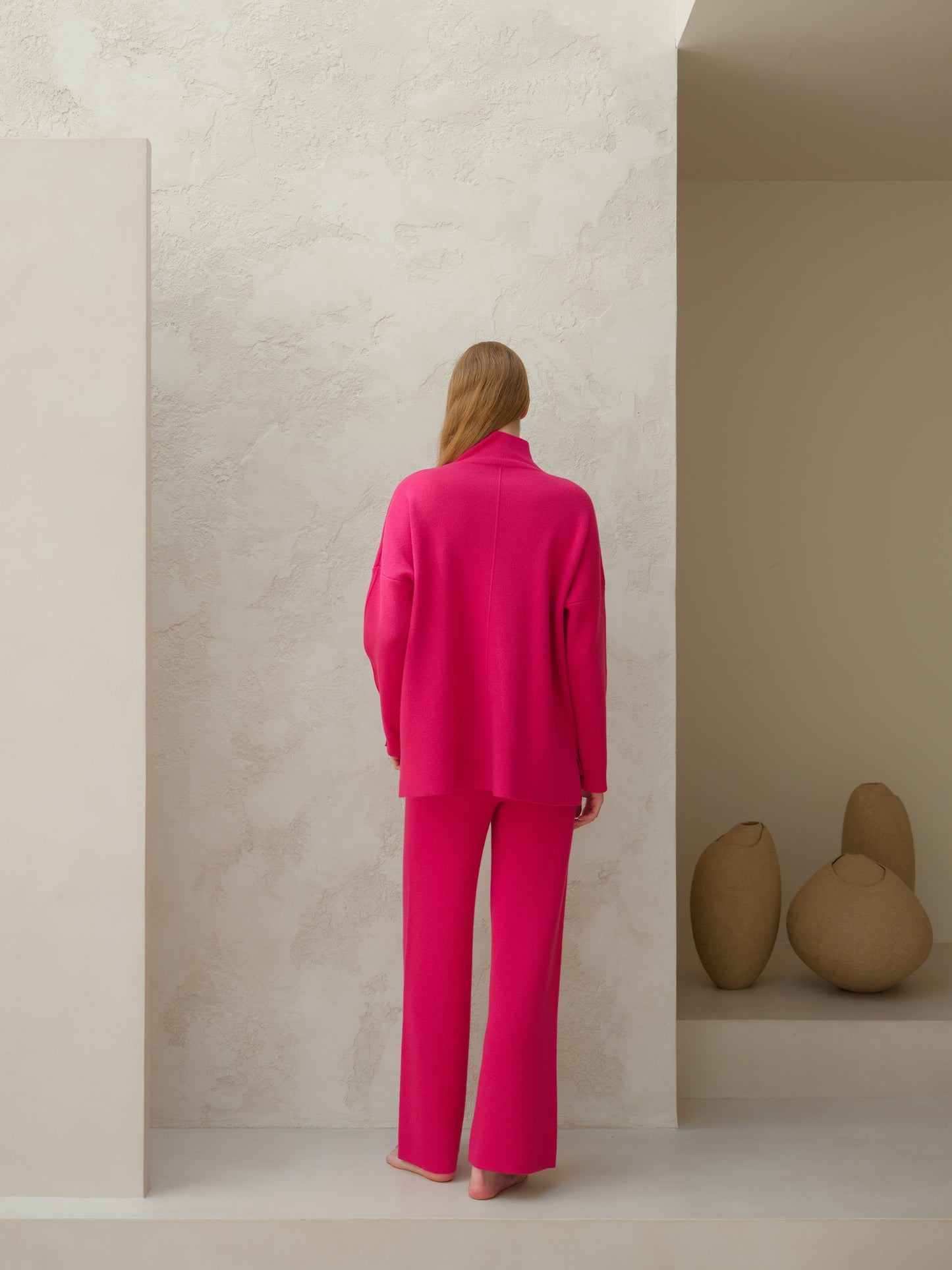 Cashmere Mix Solid Maxi Turtleneck Sweater