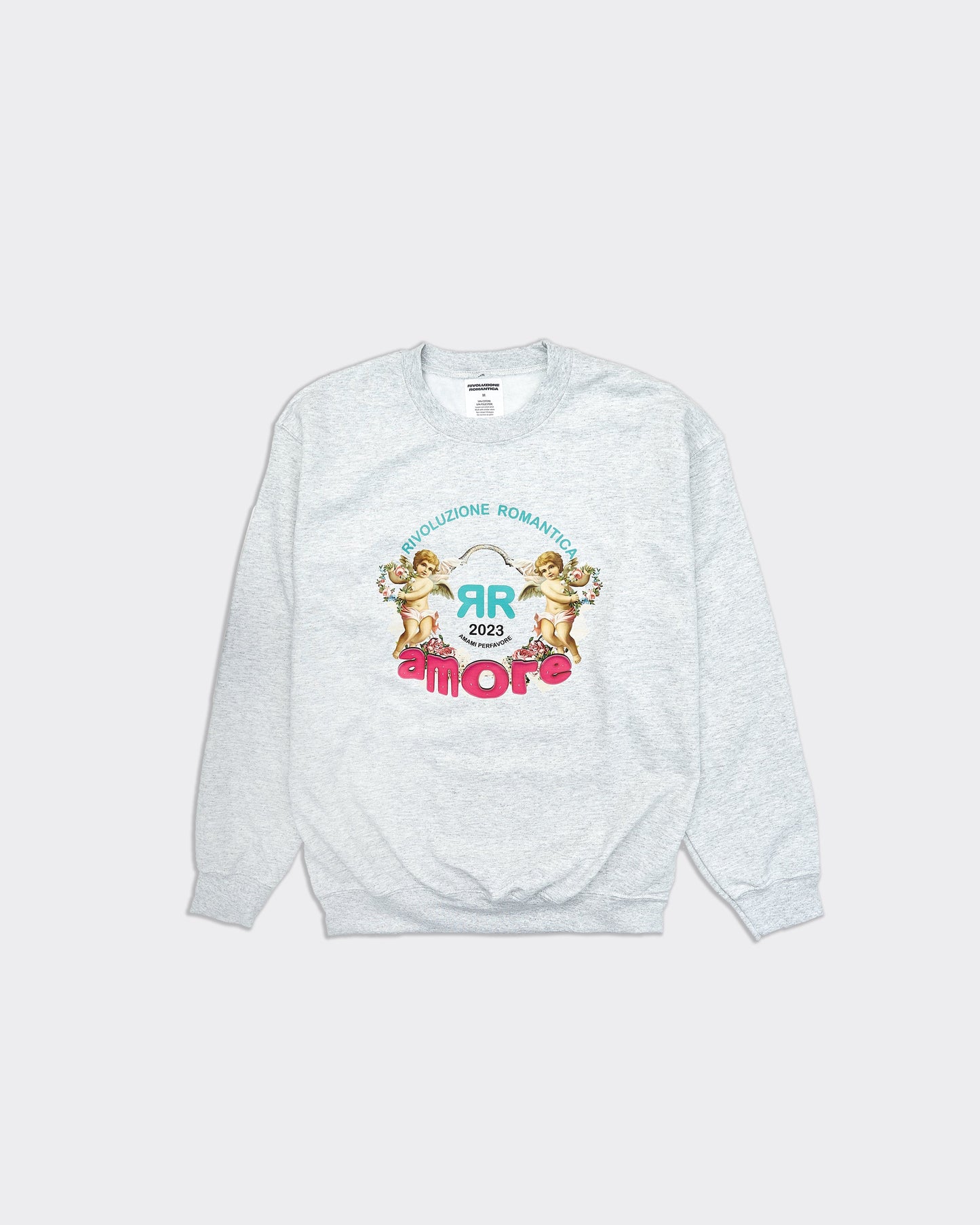 Felpa Girocollo Amore Grigia