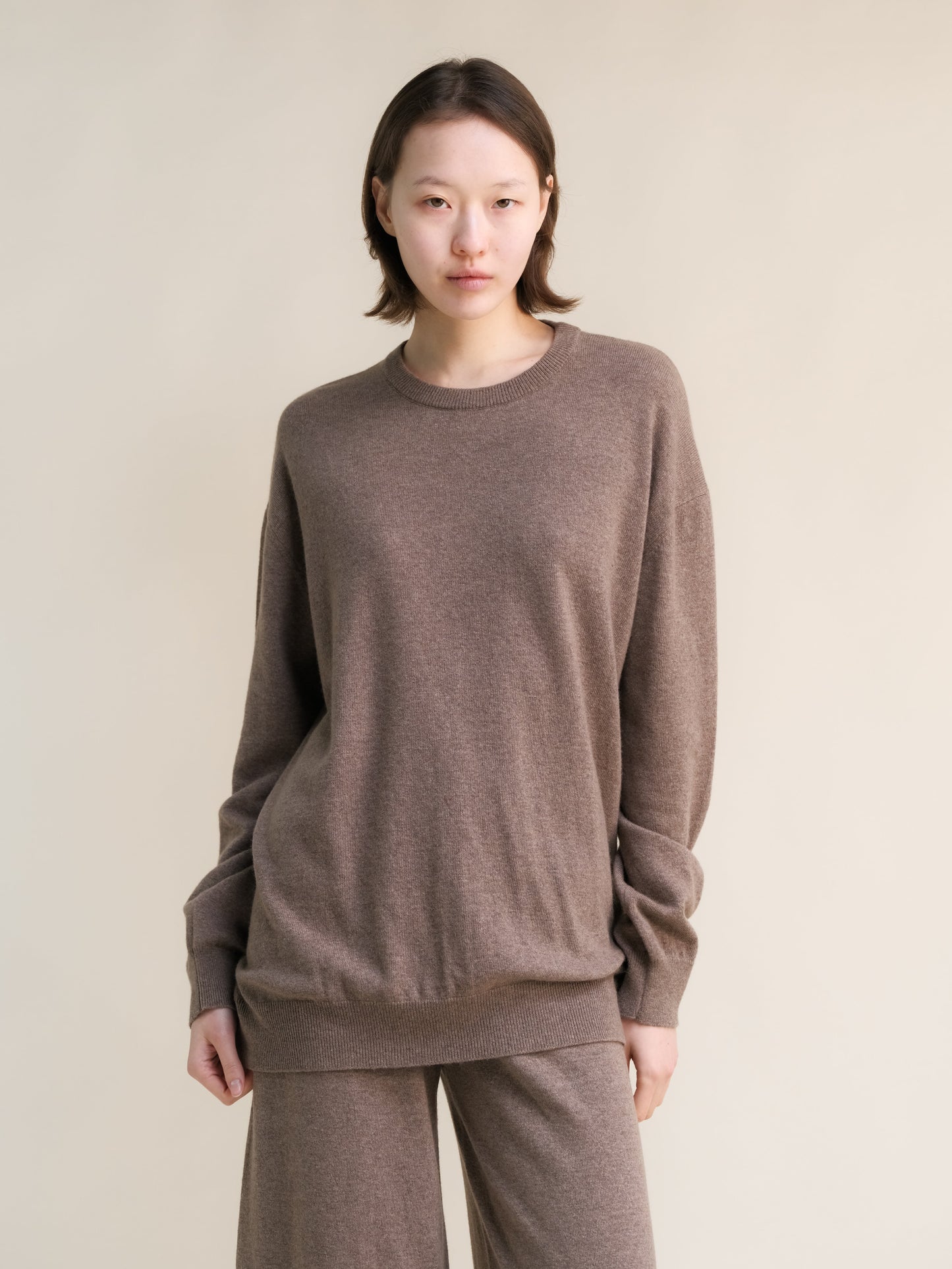 Cashmere Mix Classic Crewneck Sweater