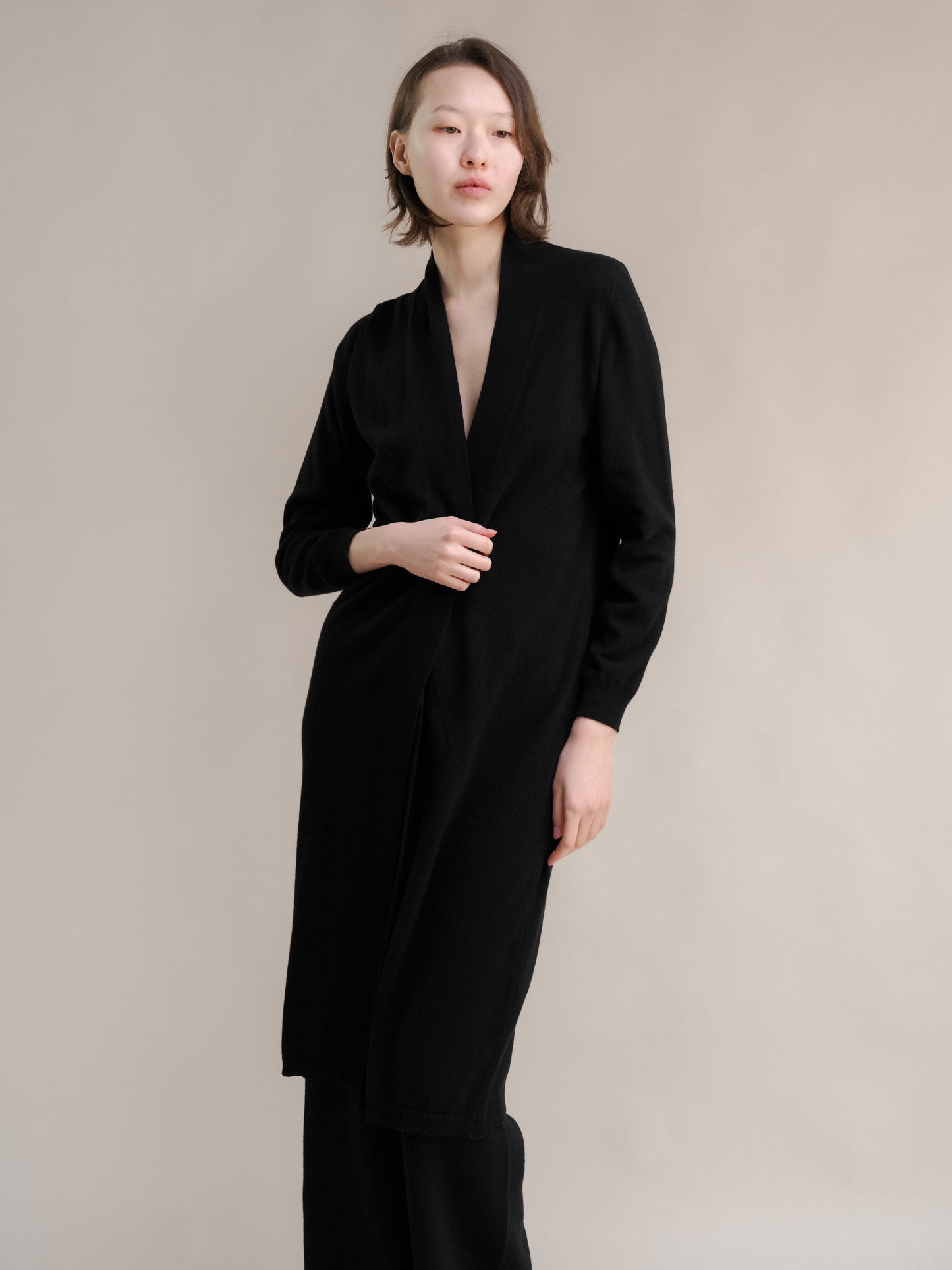 Cashmere Mix Long Cardigan