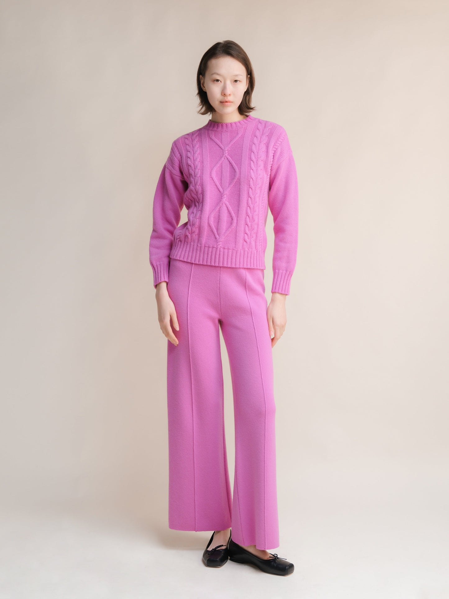 Cashmere Mix Cable Knit Sweater