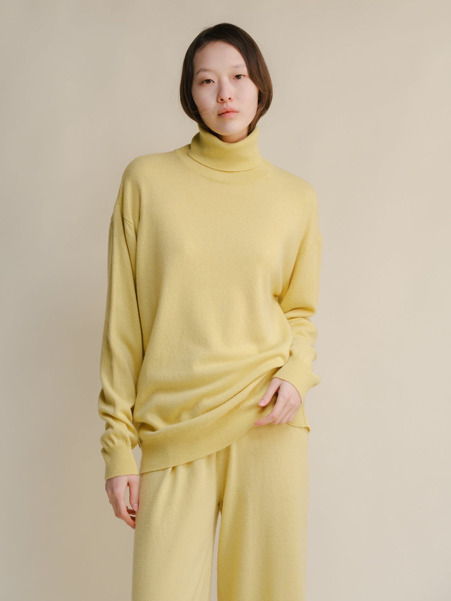 Cashmere Mix Classic Turtleneck Sweater