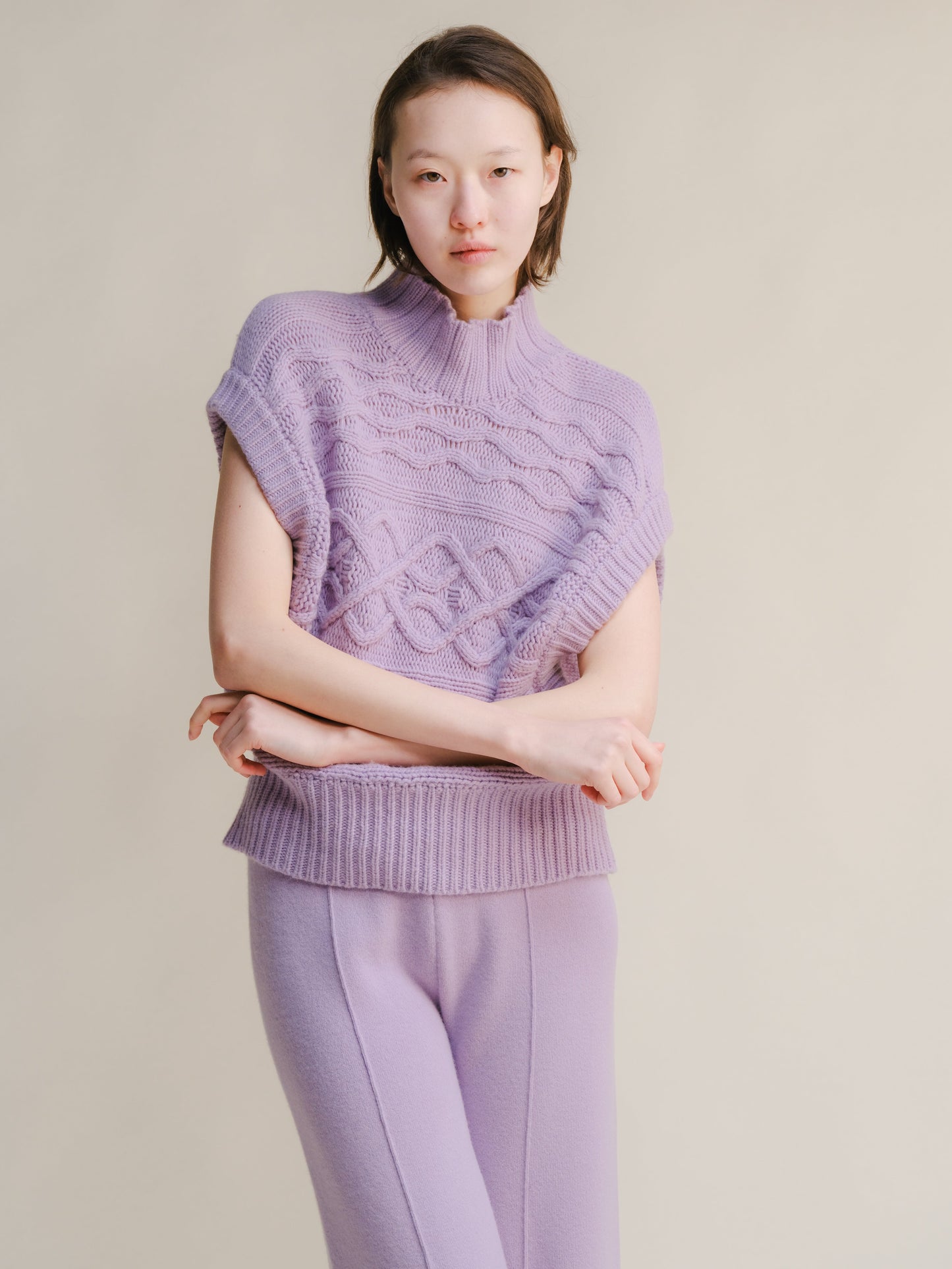 Cashmere Mix Maxi Cable Tunic