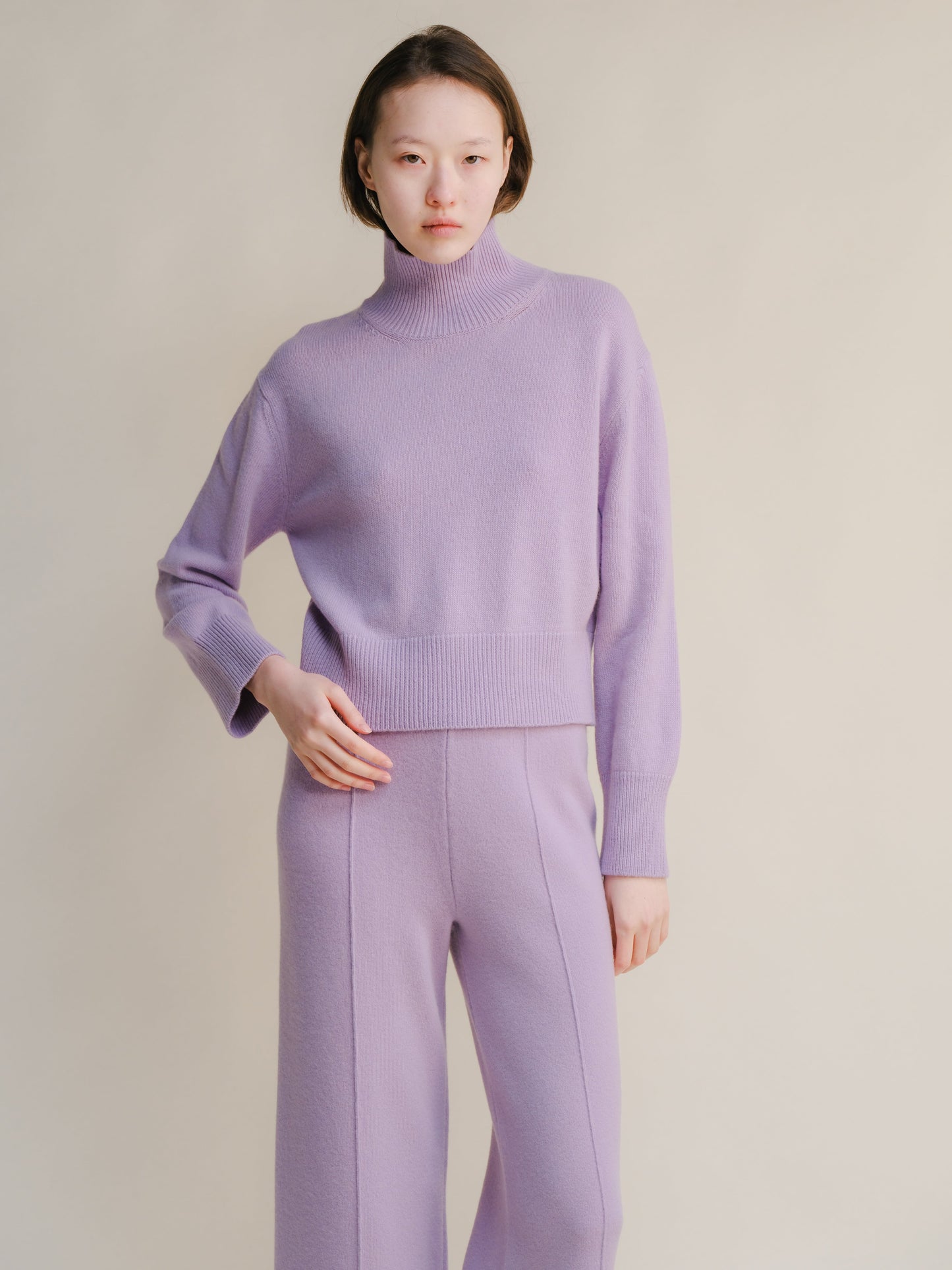 Cashmere Mix Turtleneck Sweater