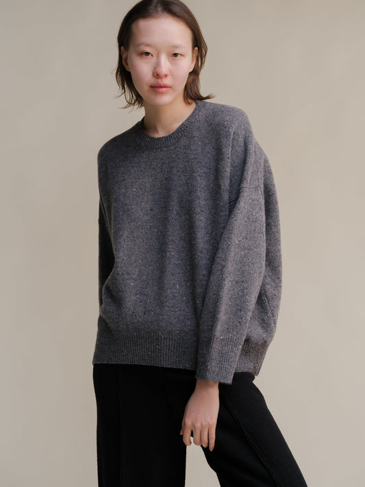 Tweed Oversized Crewneck