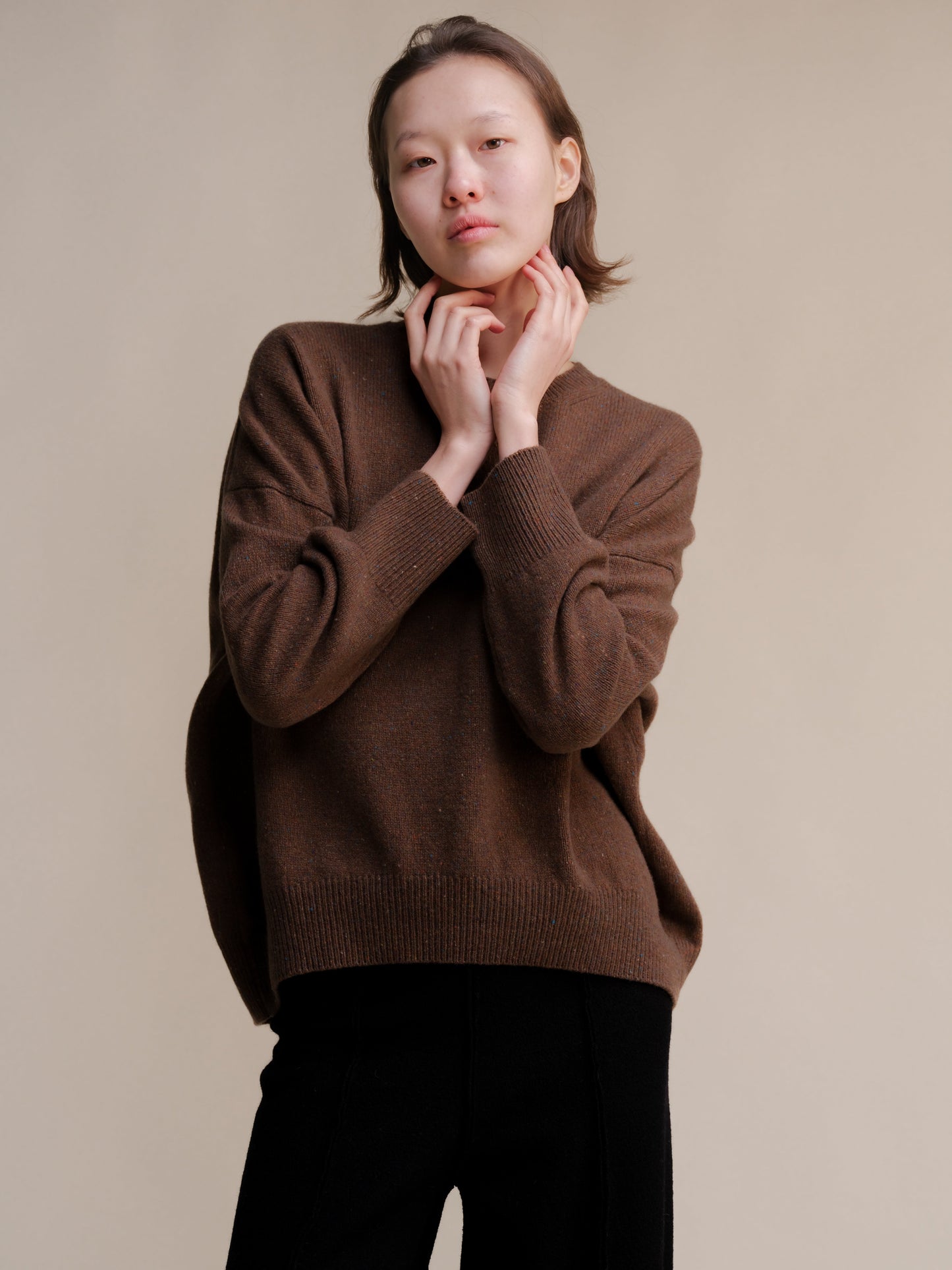 Tweed Oversized Crewneck