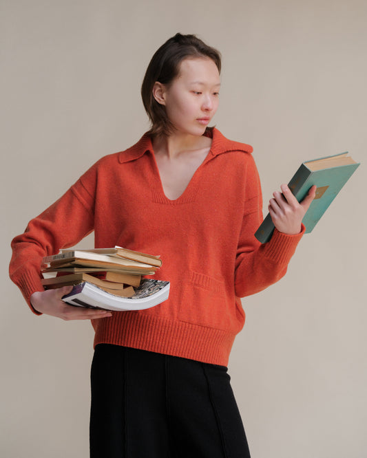 Tweed Oversized Polo with Pockets