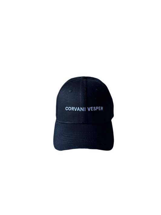 Corvani Vesper Classic Embroidered Baseball Cap in white