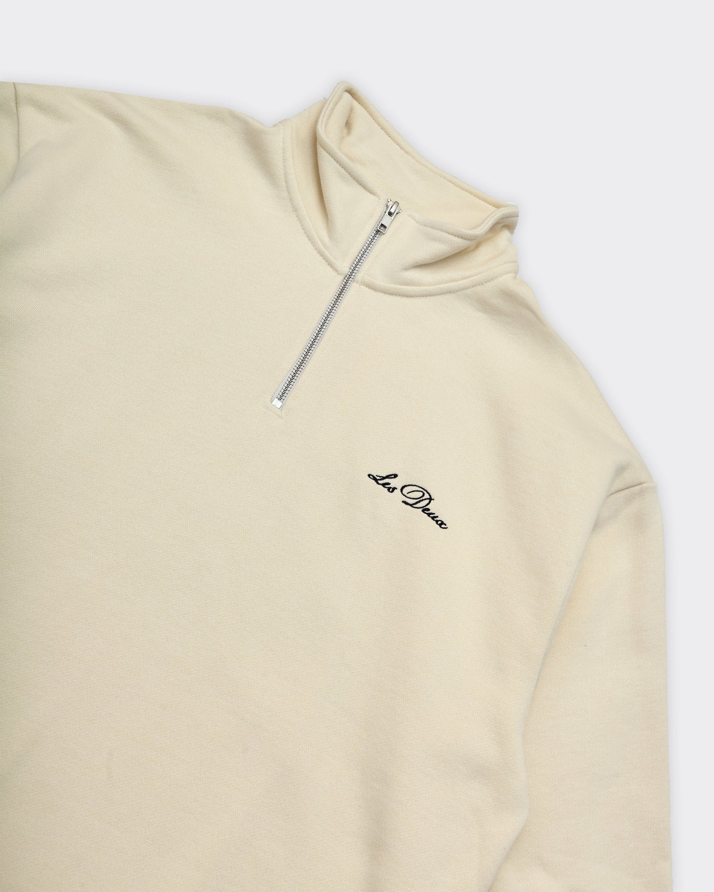 Felpa Crew Half-Zip Avorio