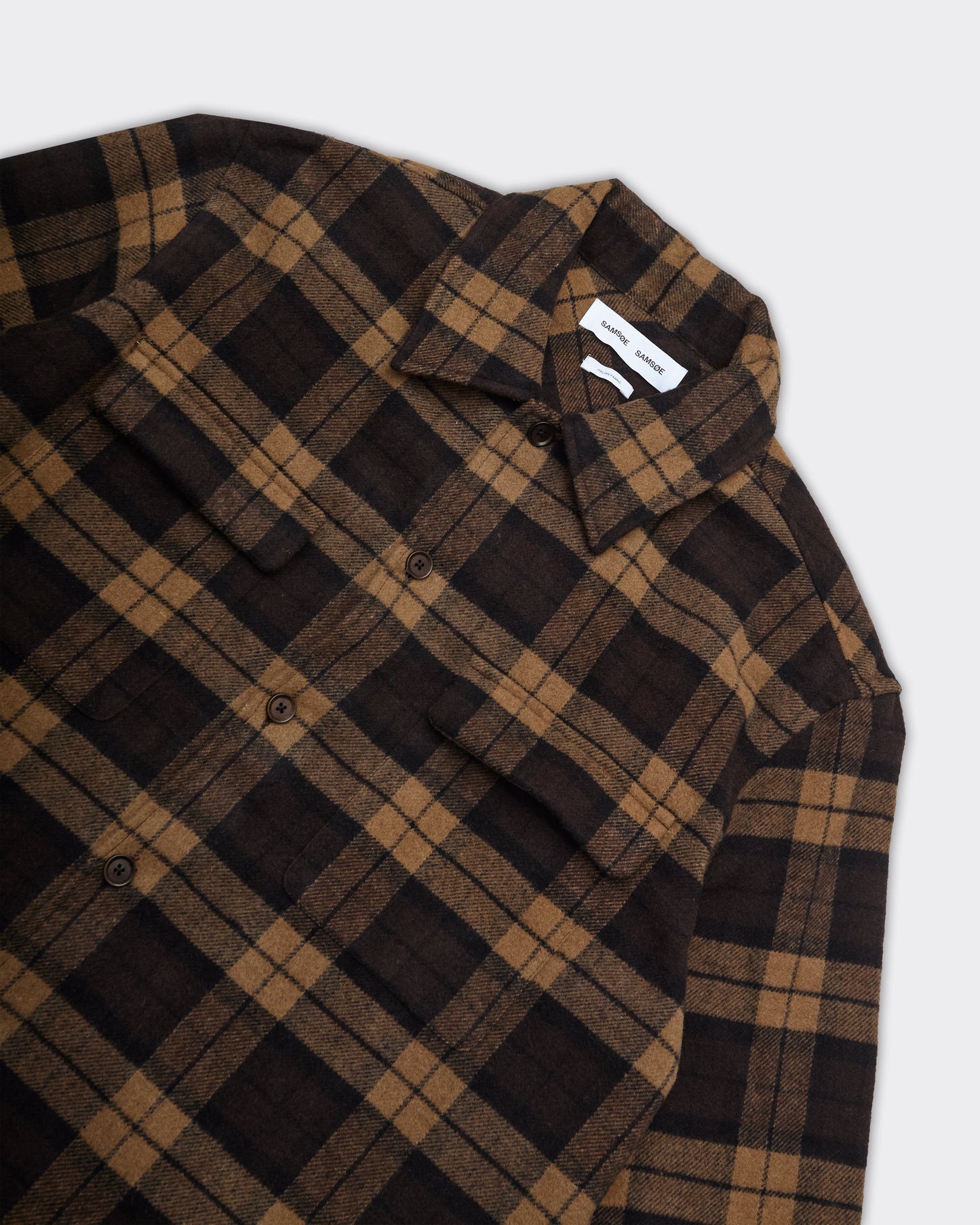 Overshirt Sacastor Check Marrone/Nera