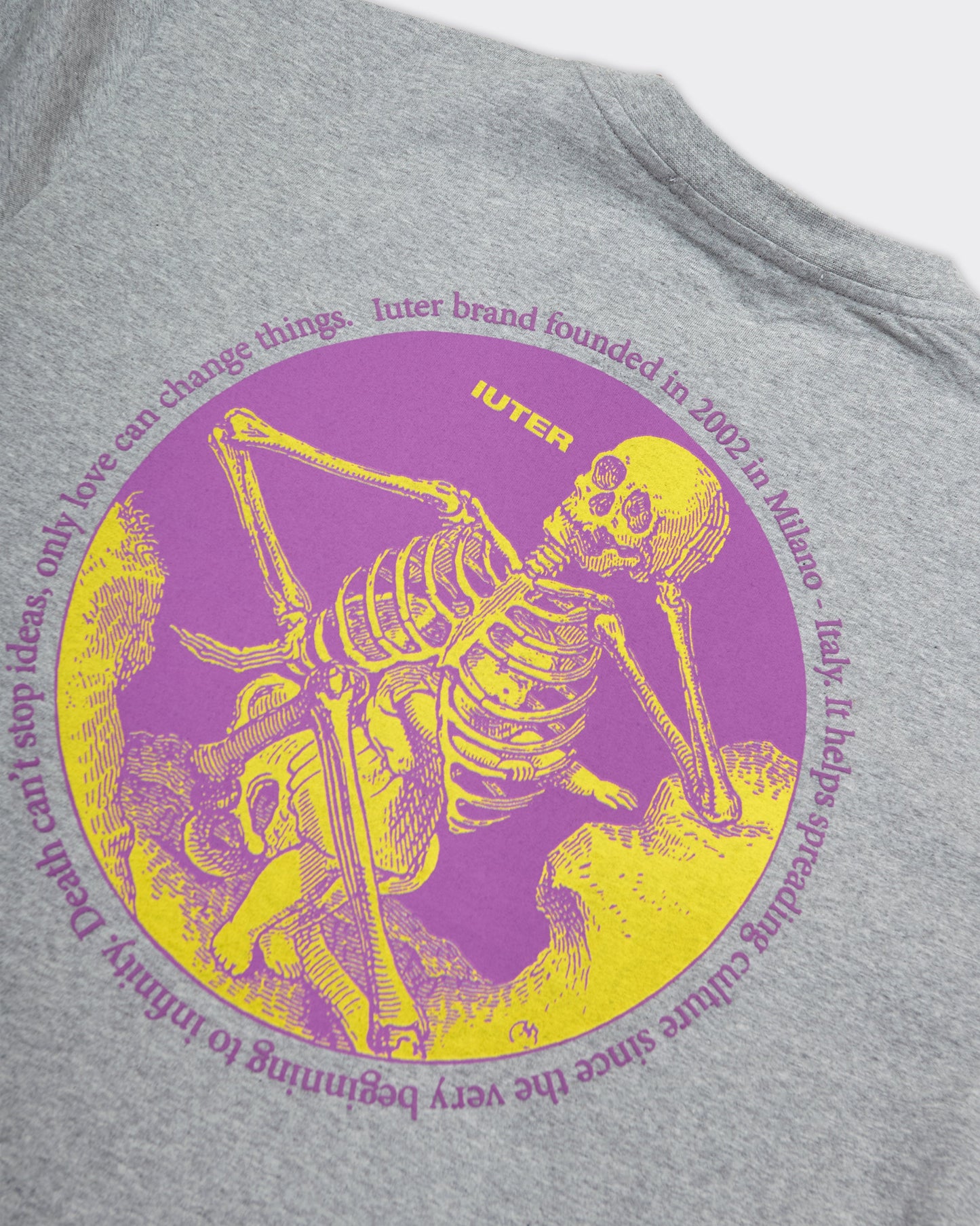 T-Shirt Time Flies Grigia