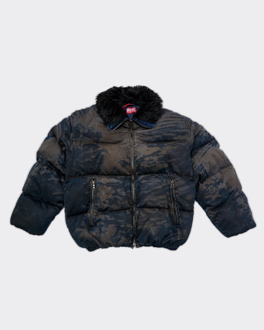 Giacca Puffer W-Johns Marrone/Blu