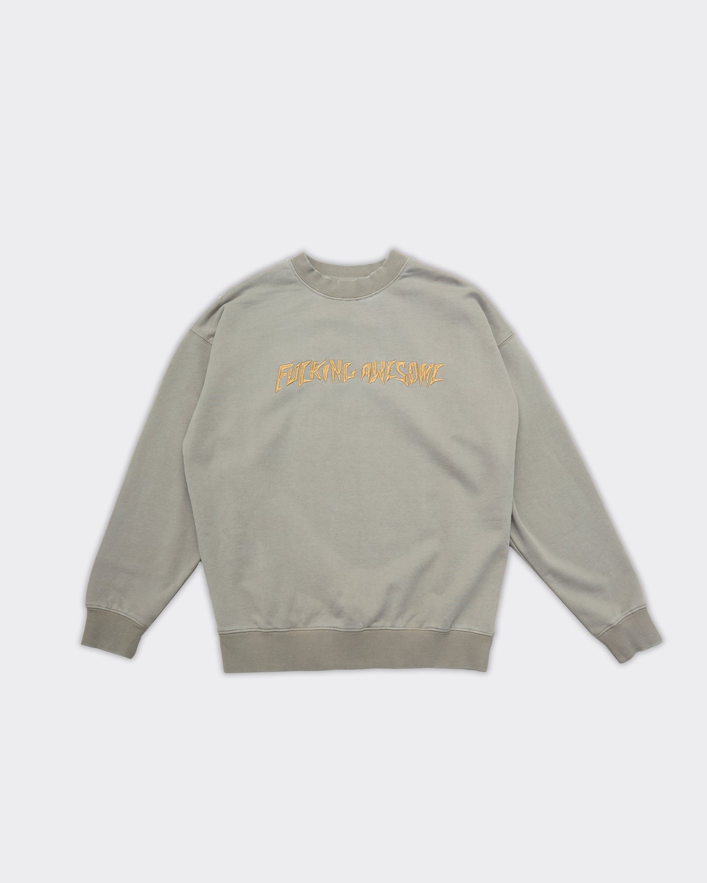 Crewneck Distressed Stamp Grigia