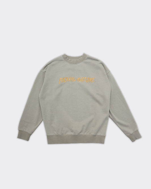 Crewneck Distressed Stamp Grigia