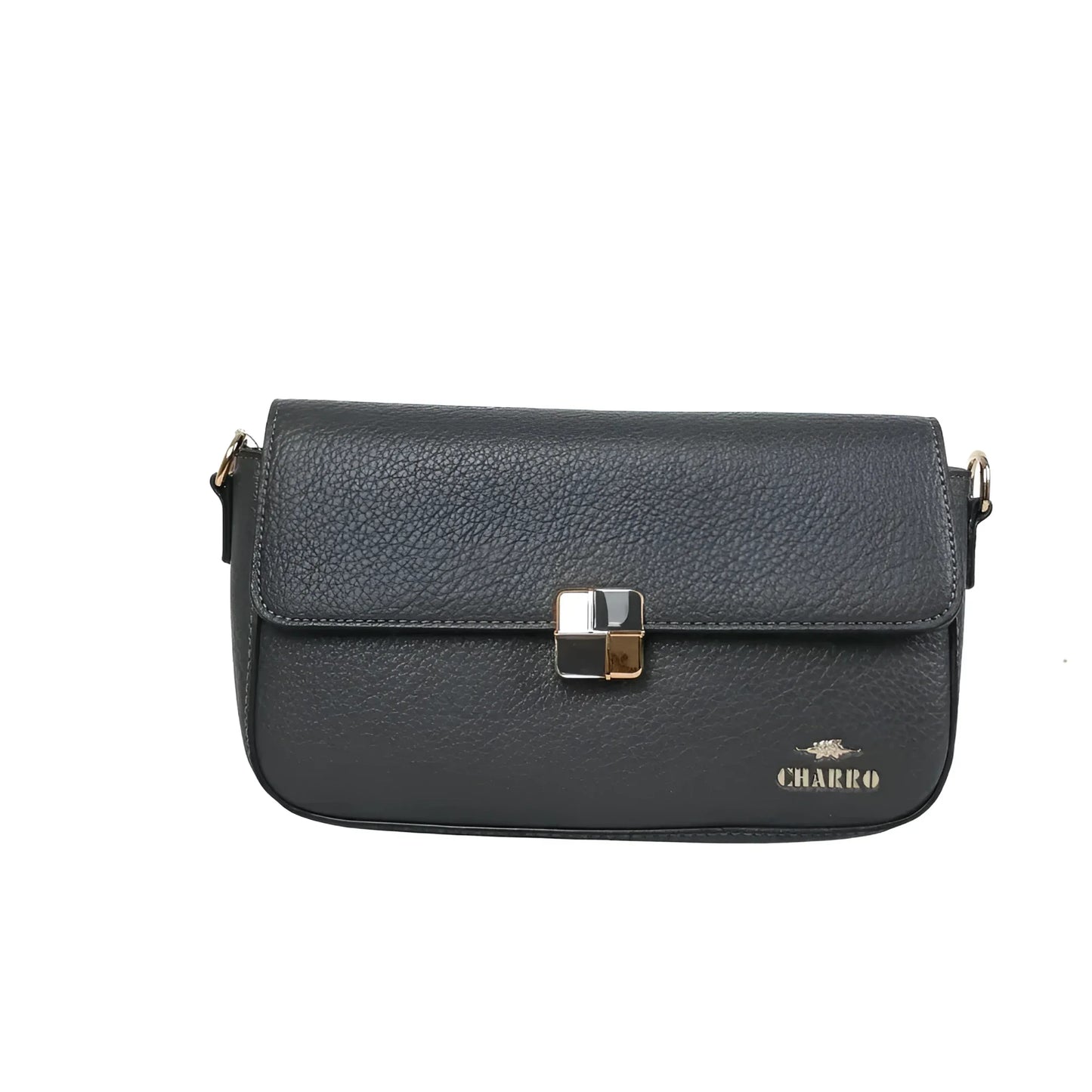 Designer leather crossbody bag with shoulder strap and chain top handle MS-0709