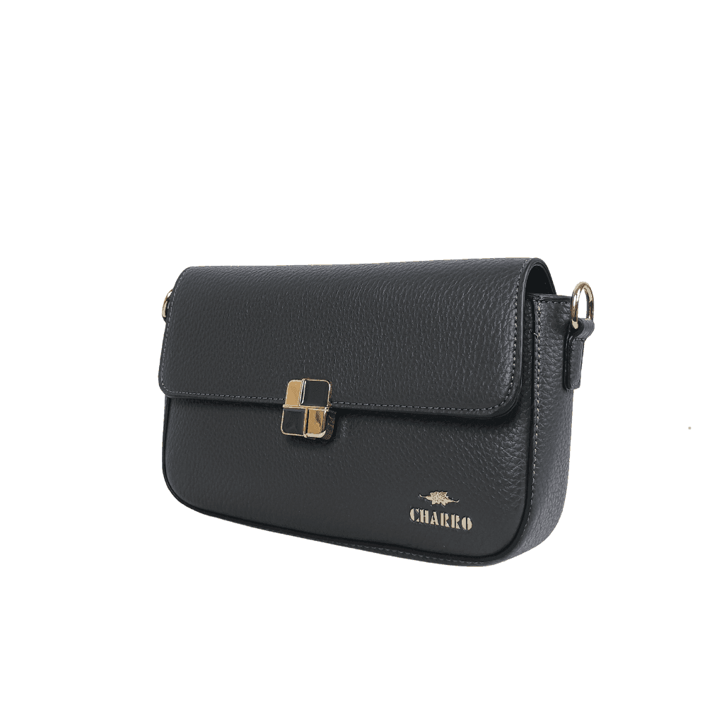 Designer leather crossbody bag with shoulder strap and chain top handle MS-0709