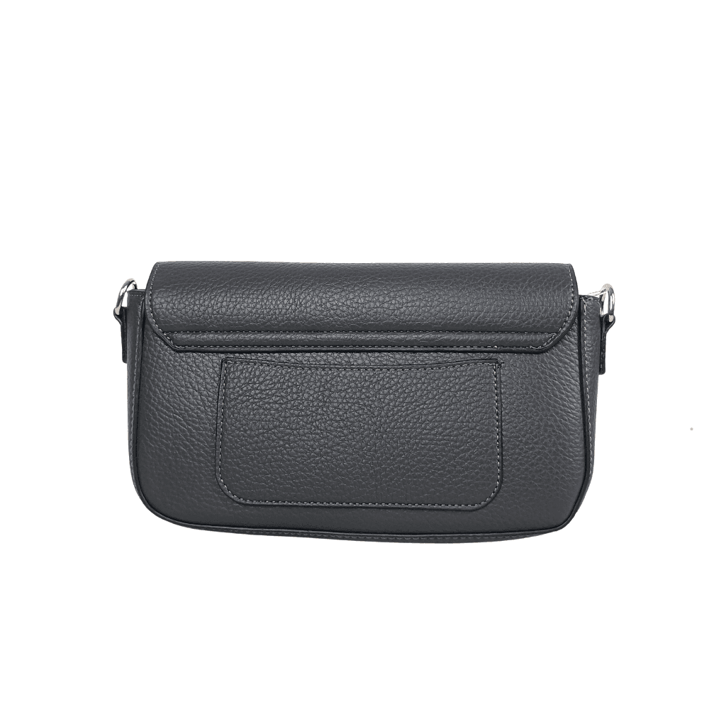 Designer leather crossbody bag with shoulder strap and chain top handle MS-0709