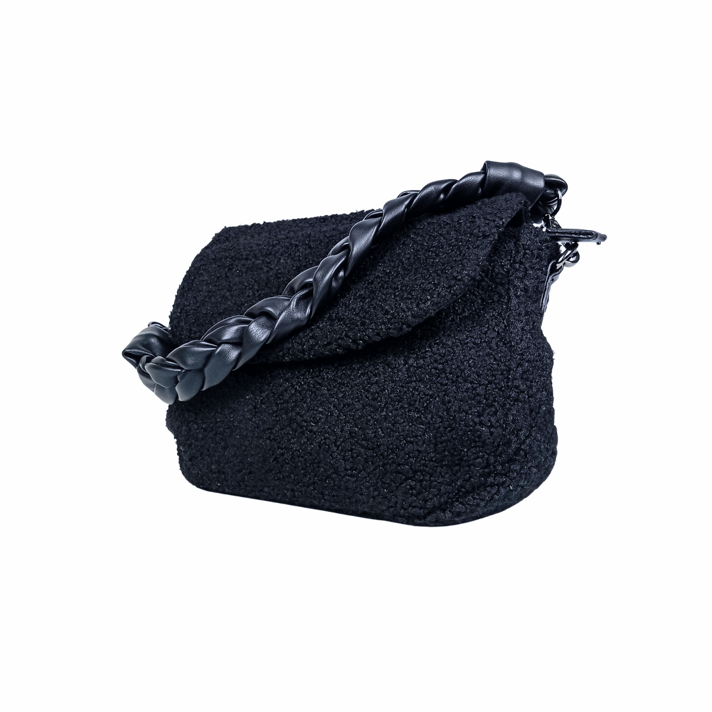 Handbag with leather handle, sturdy rug Materia MS-9834