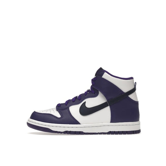 Nike Dunk High GS White Midnight Navy Electro Purple (GS)
