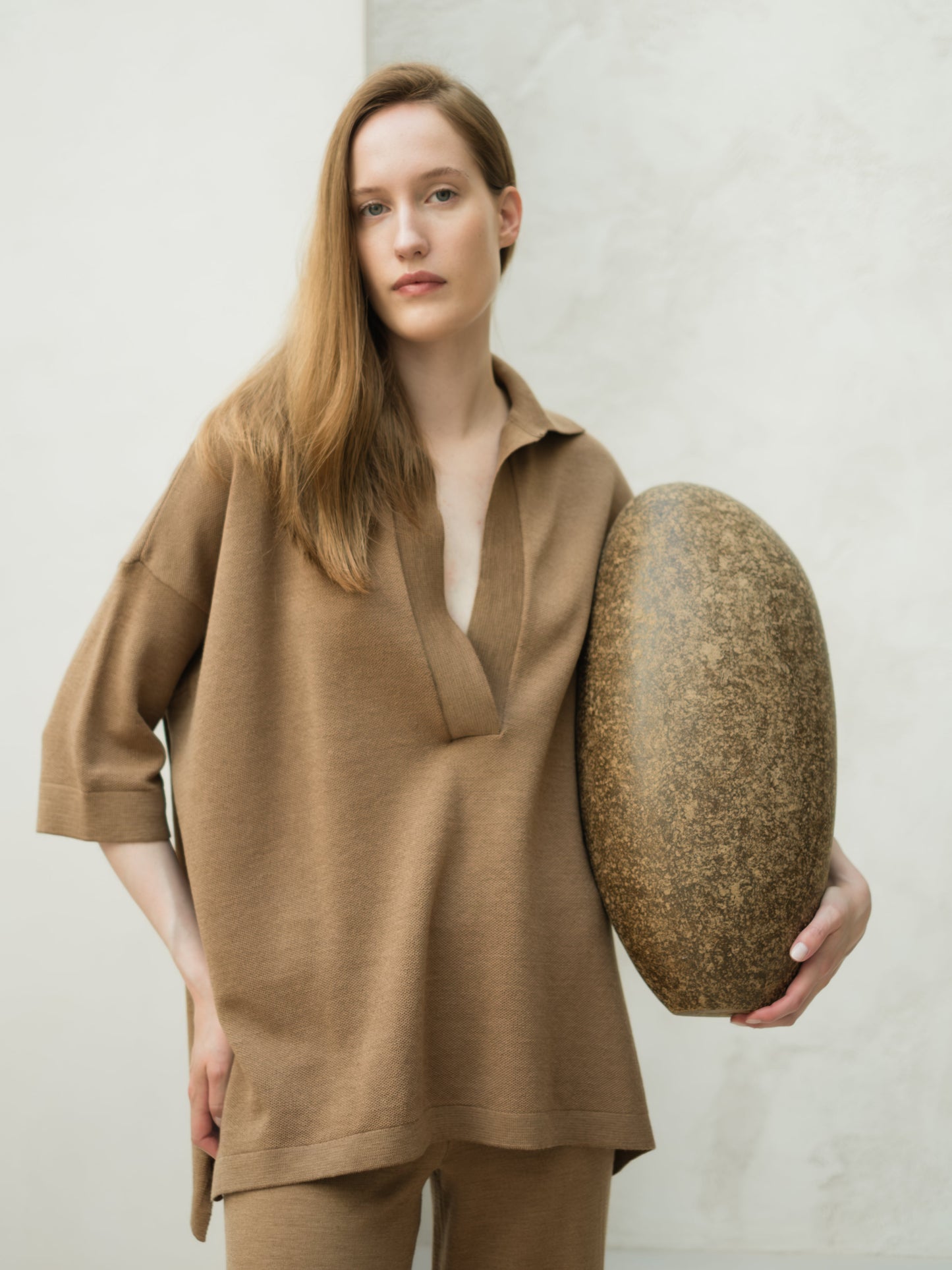 Extra Fine Merino Wool Maxi Polo