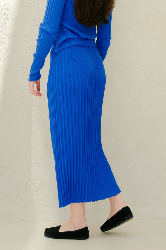 Extra Fine Merino Wool Plissè Skirt (3D-Knit)