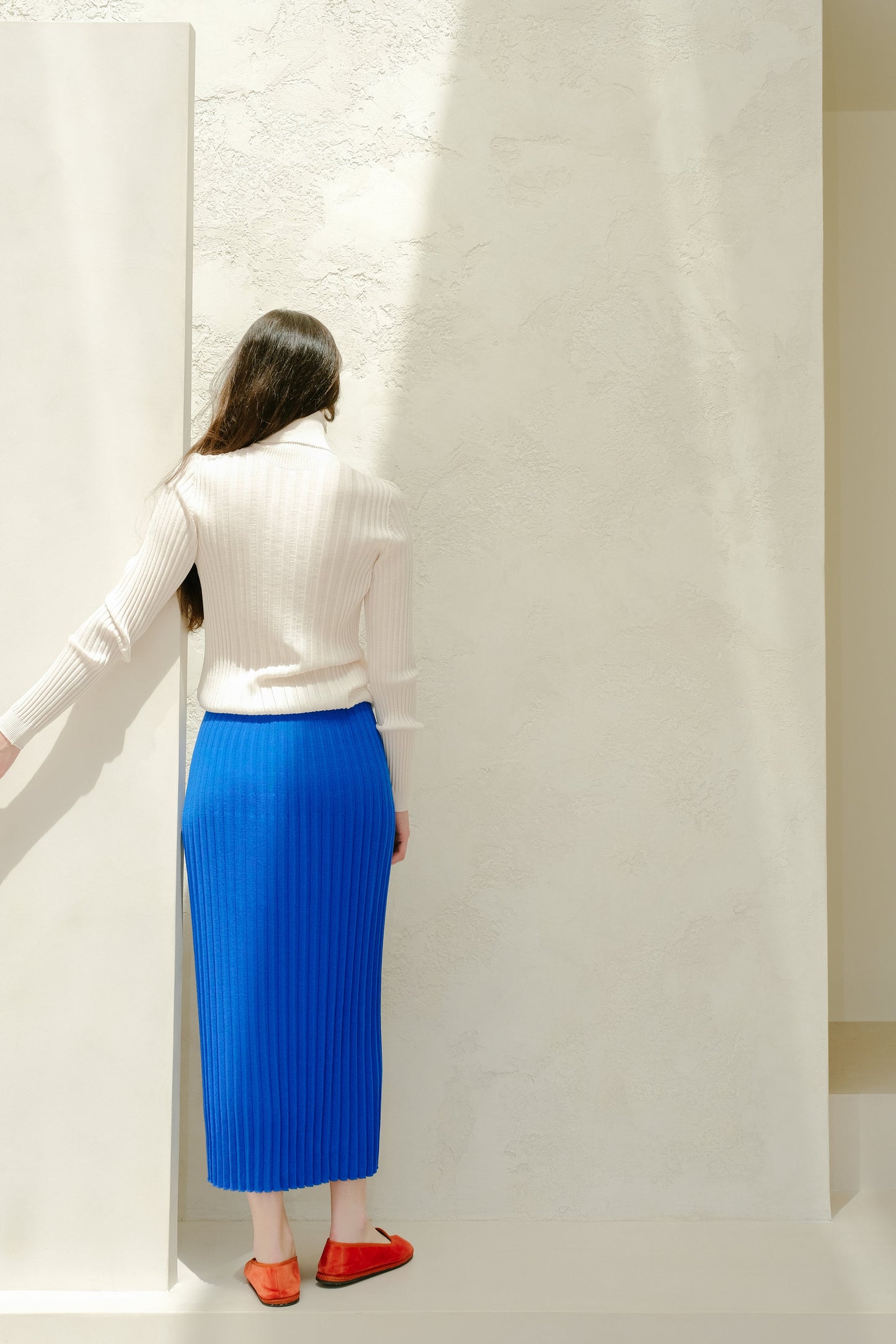 Extra Fine Merino Wool Ribbed Turtle Neck (3D-Knit)