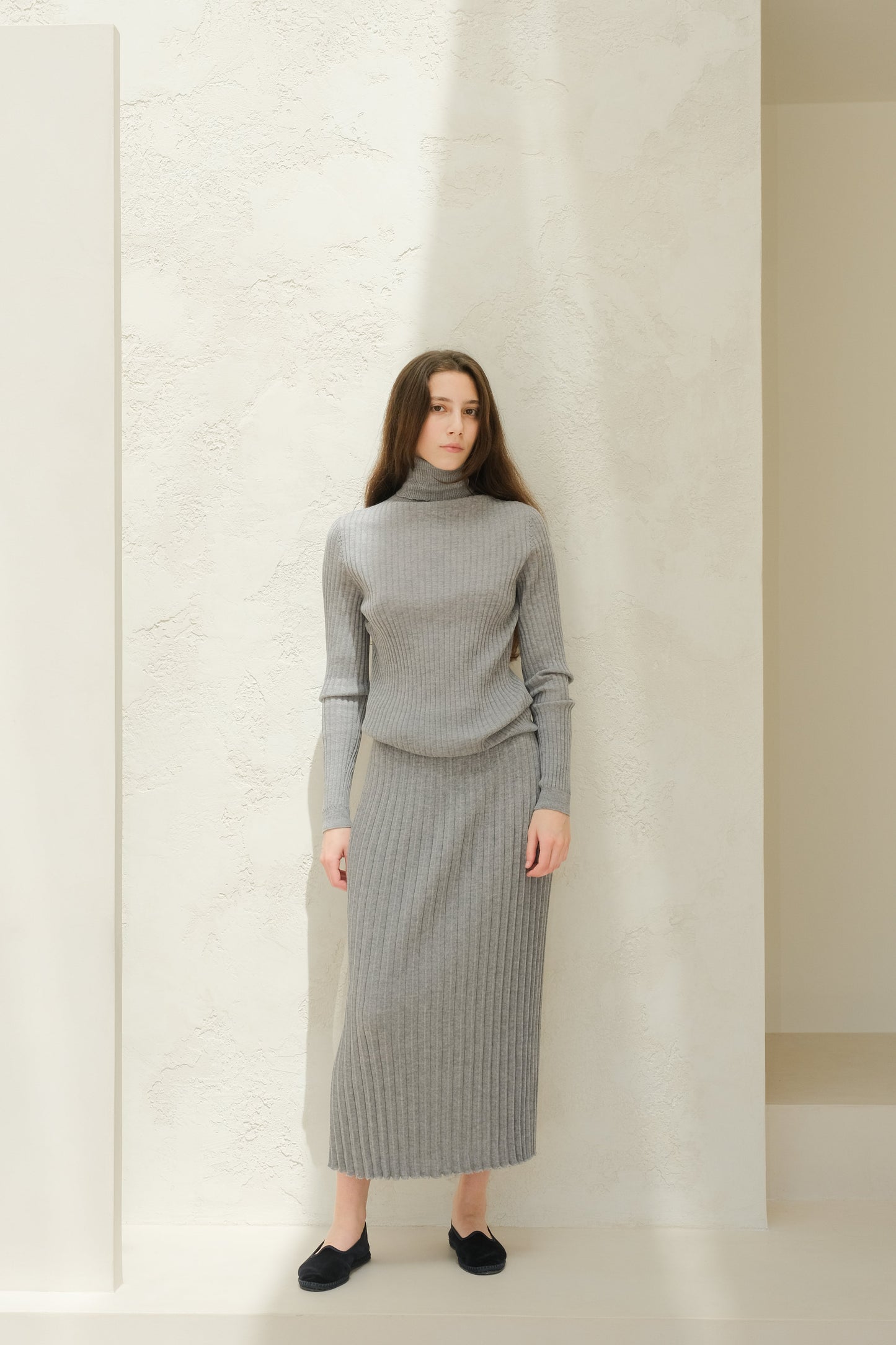 Extra Fine Merino Wool Plissè Skirt (3D-Knit)