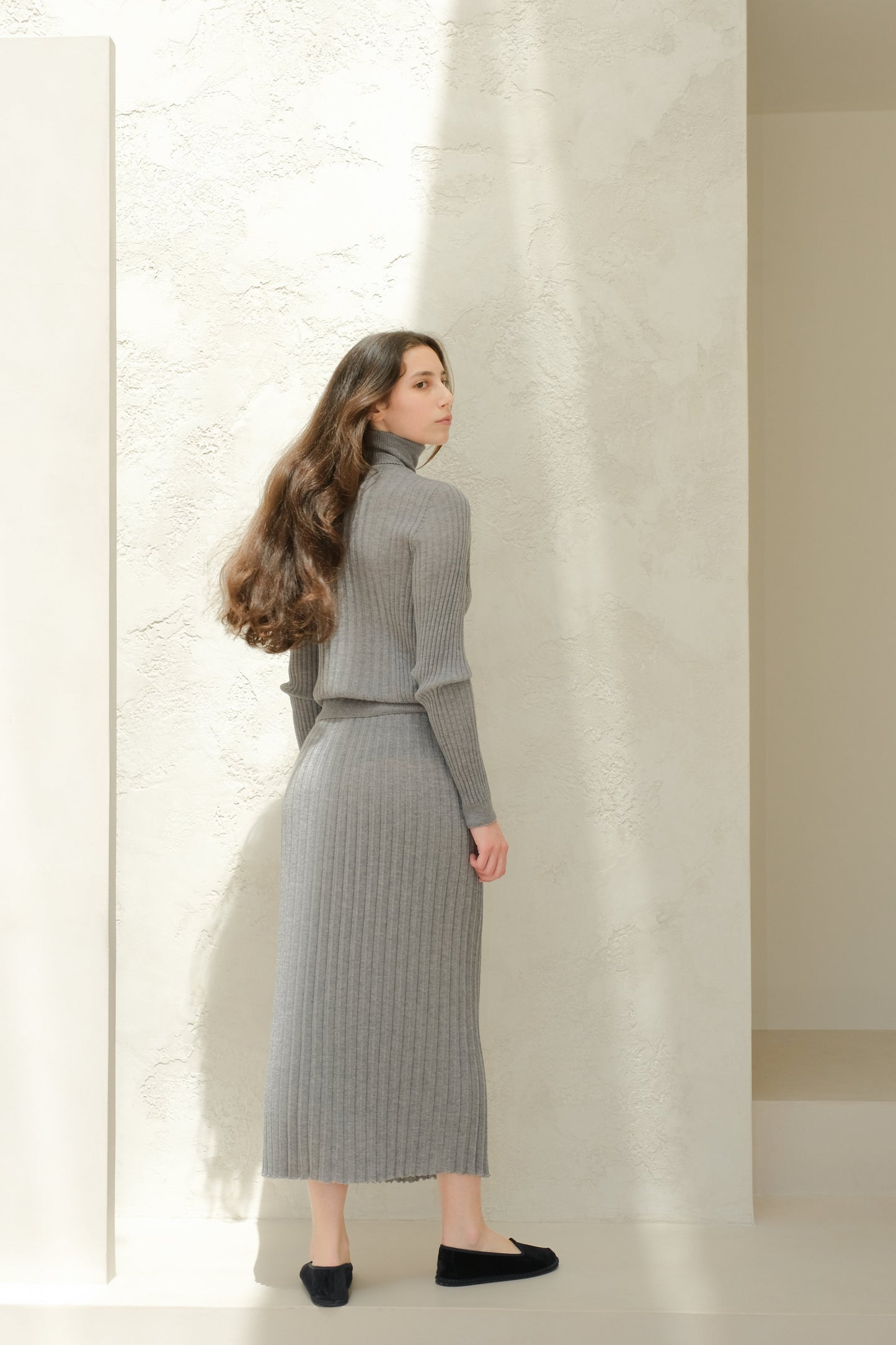 Extra Fine Merino Wool Plissè Skirt (3D-Knit)