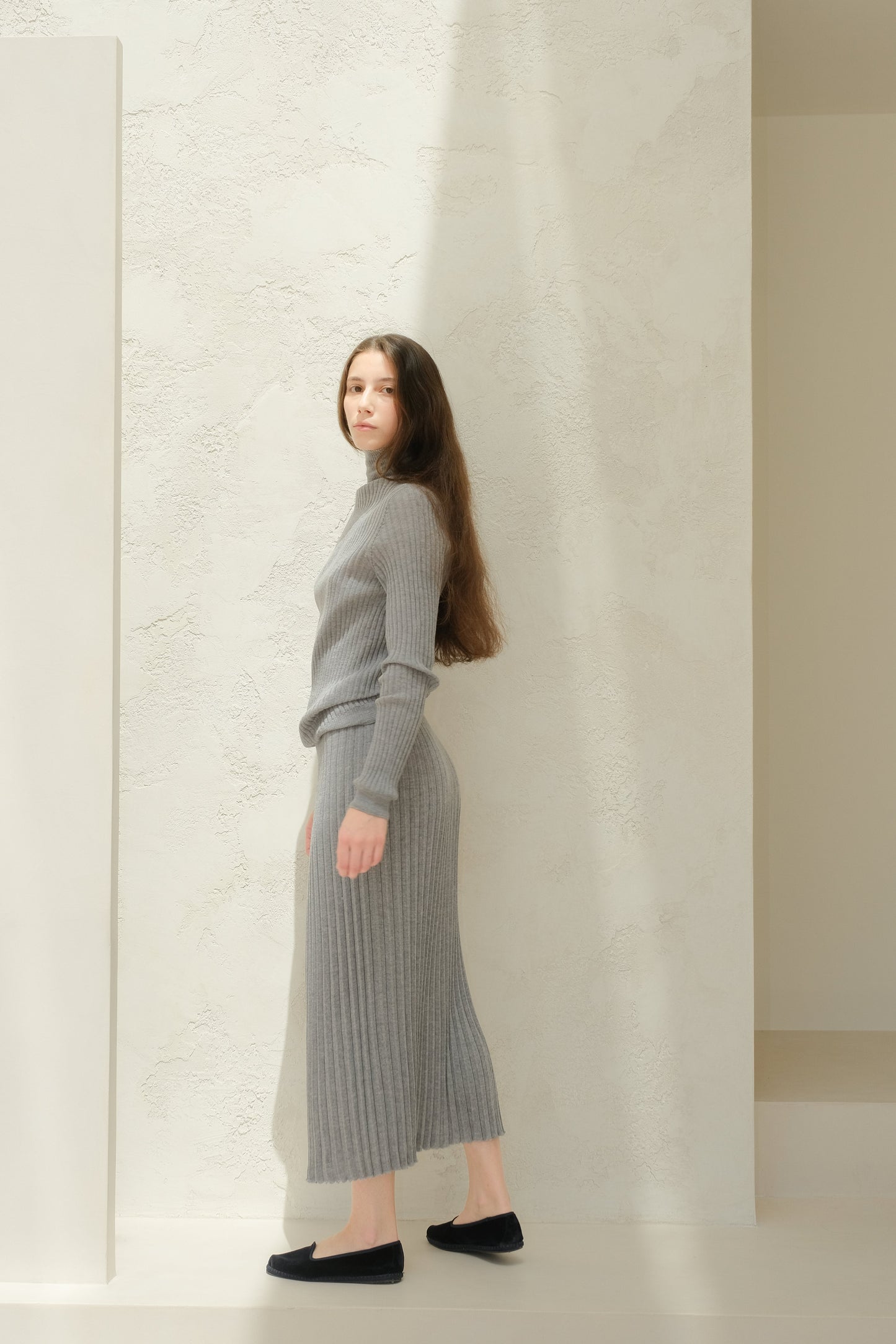 Extra Fine Merino Wool Plissè Skirt (3D-Knit)