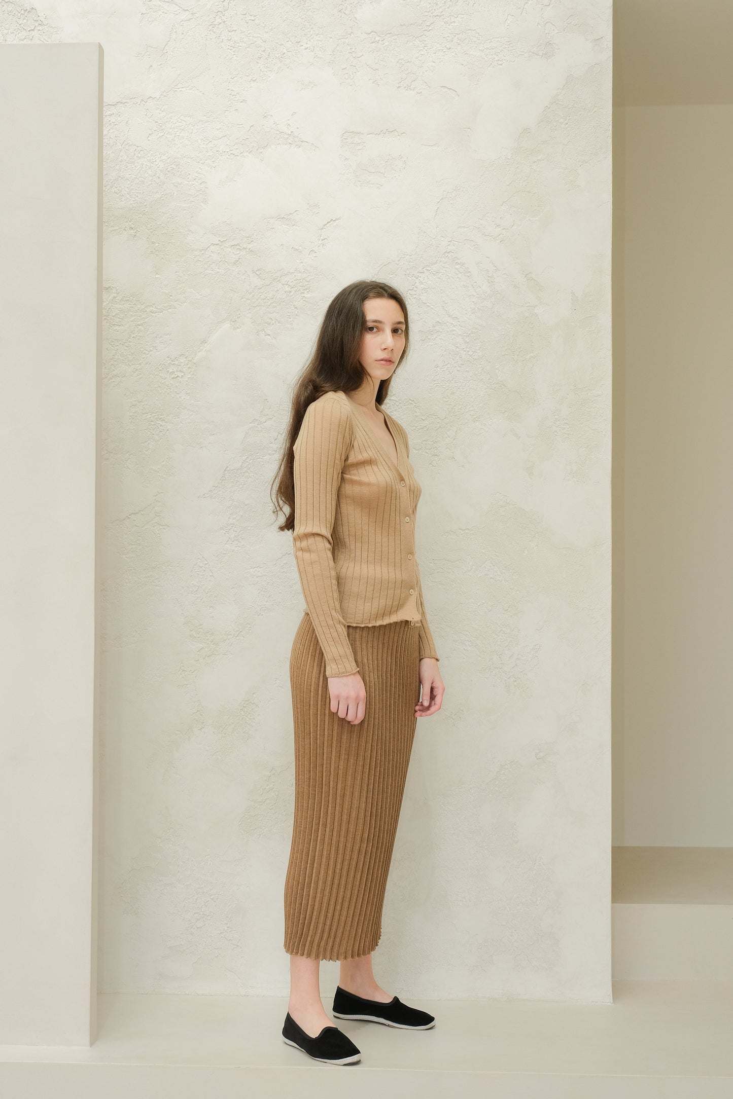 Extra Fine Merino Wool Plissè Skirt (3D-Knit)