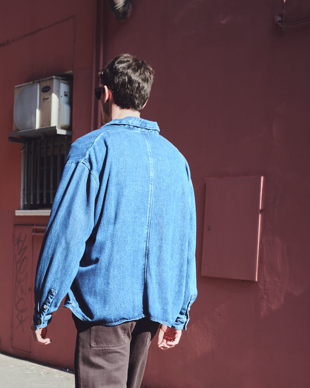 Camicia Maza Tencel Denim Blu