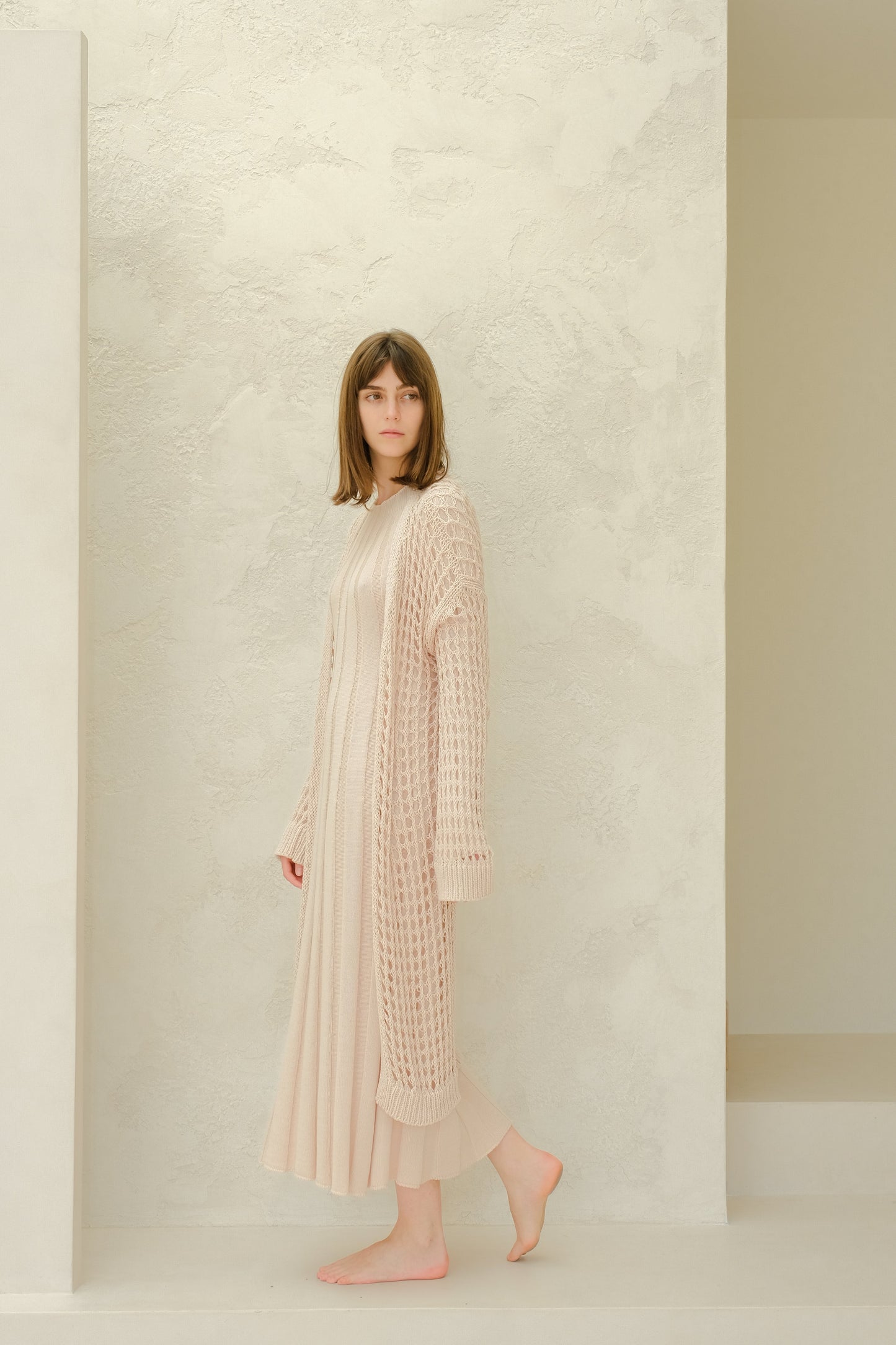 Fine Cotton Crochet Maxi Cardigan