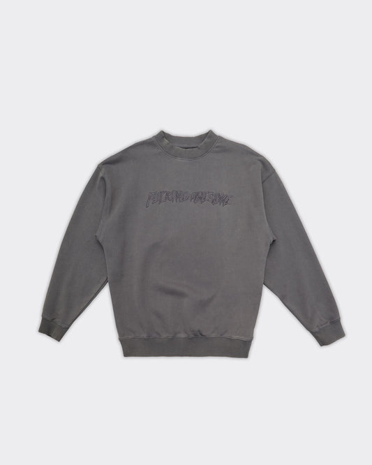 Crewneck Distressed Stamp Dark Grey