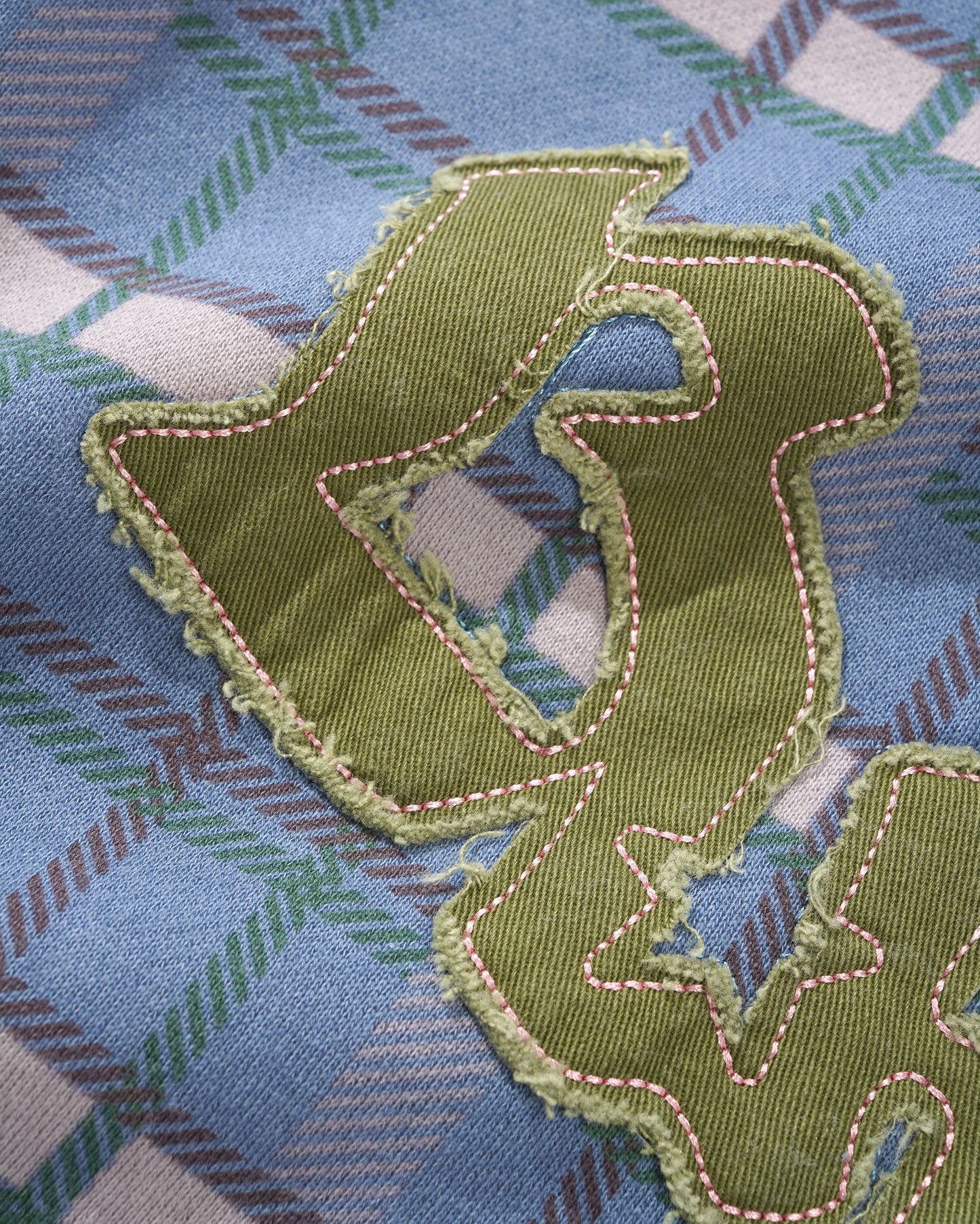 Felpa Edge Applique Zip-Thru Plaid